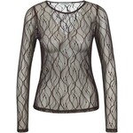 Co'couture Mercy mesh o-blouse Brown