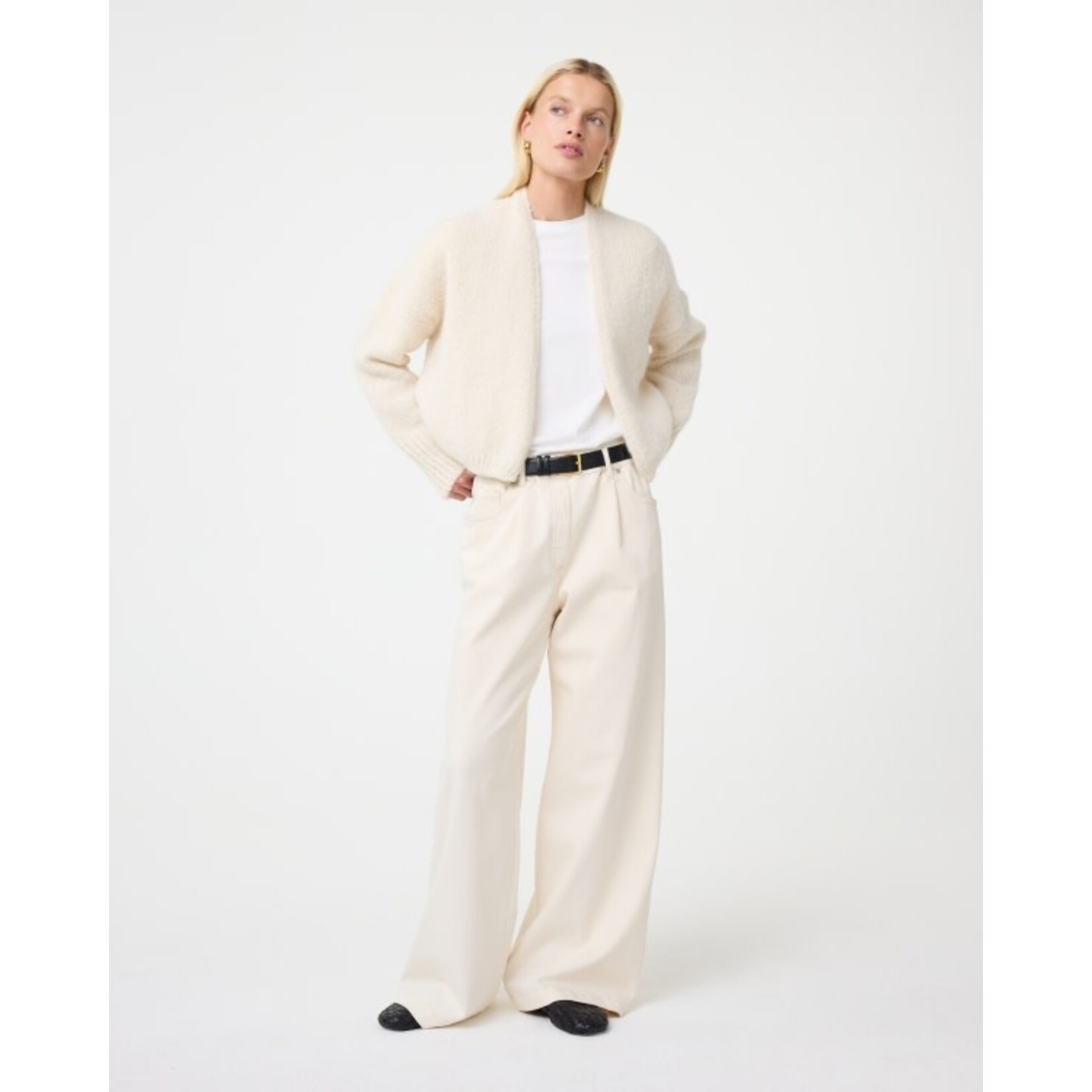 Knit-ted Becky vest Creme