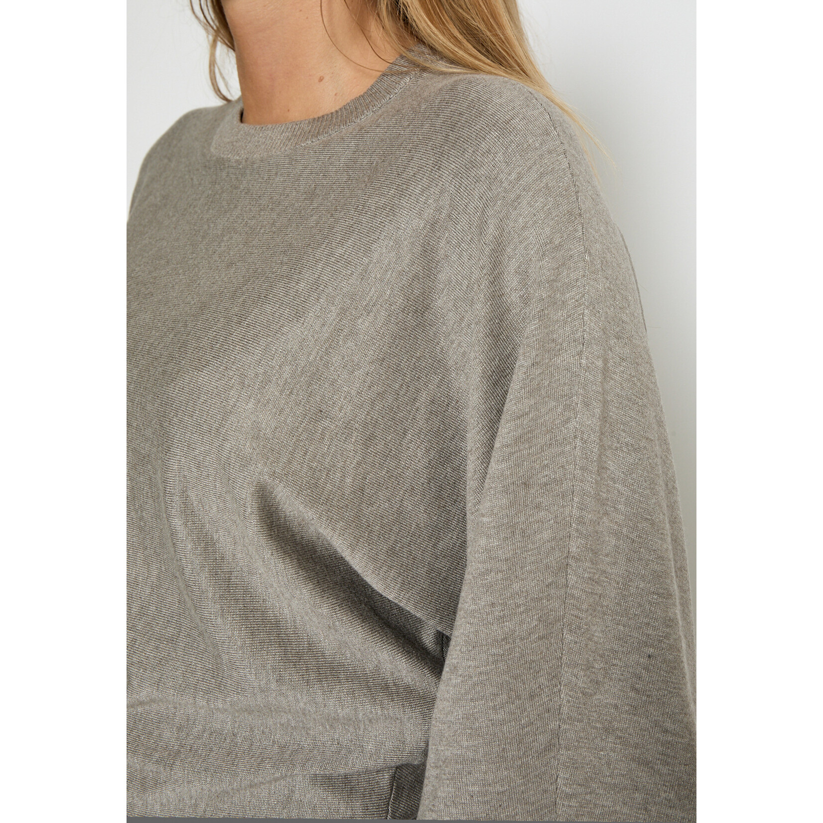 Minus Tess knit t-shirt String melange