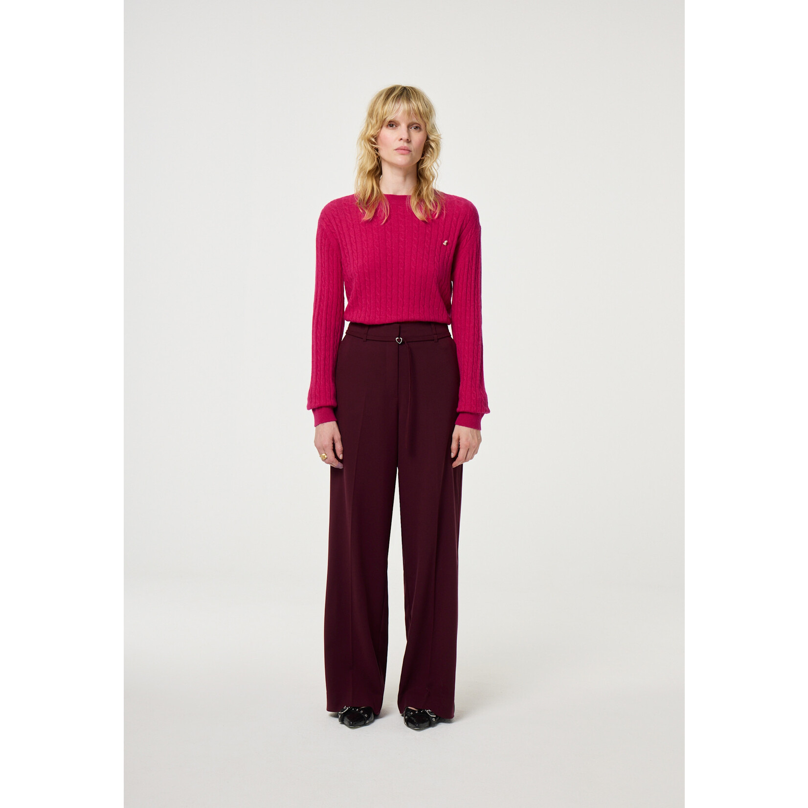 Fabienne Chapot Nelsan trousers Deep burgundy