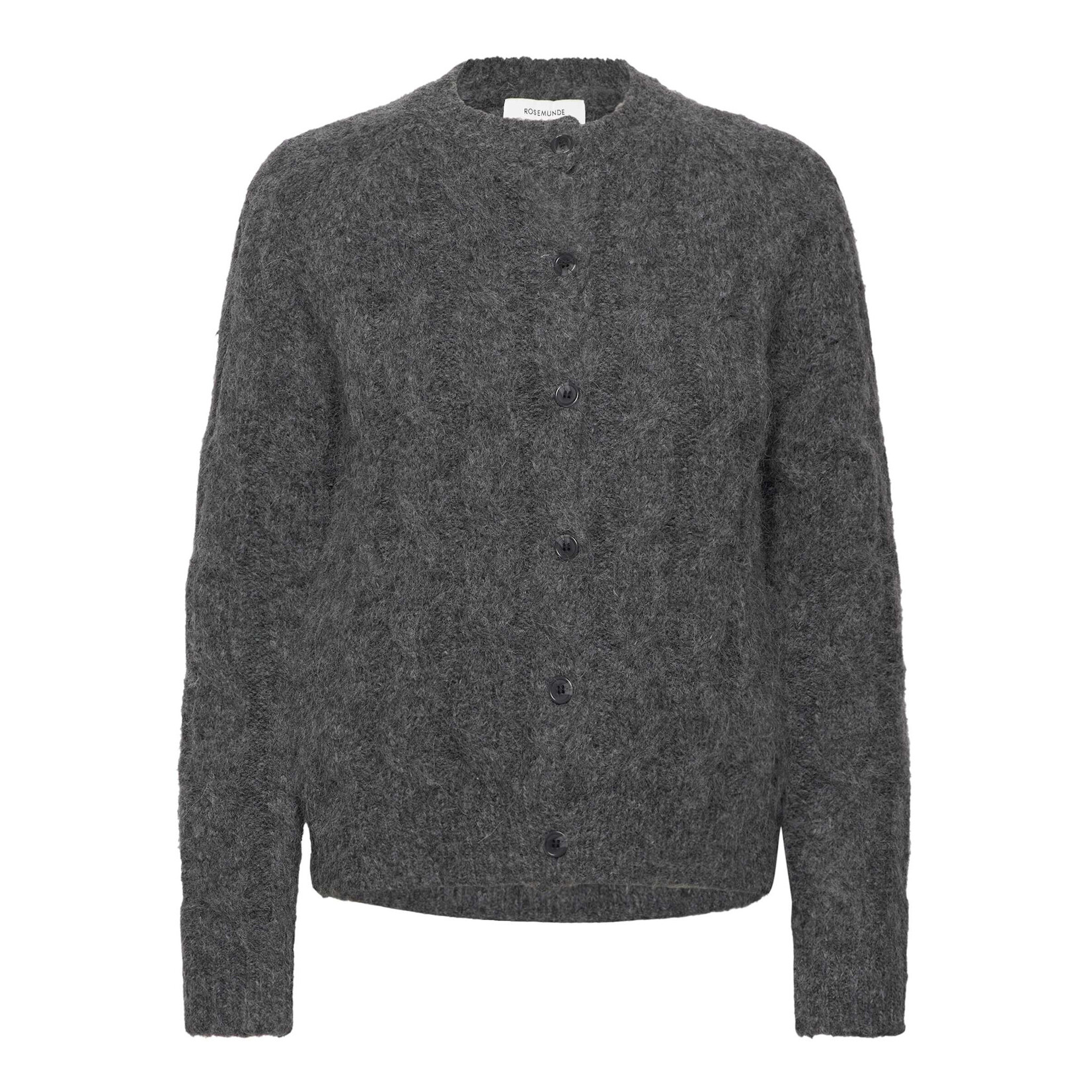 Rosemunde Tulip wool blend cardigan Medium grey melange