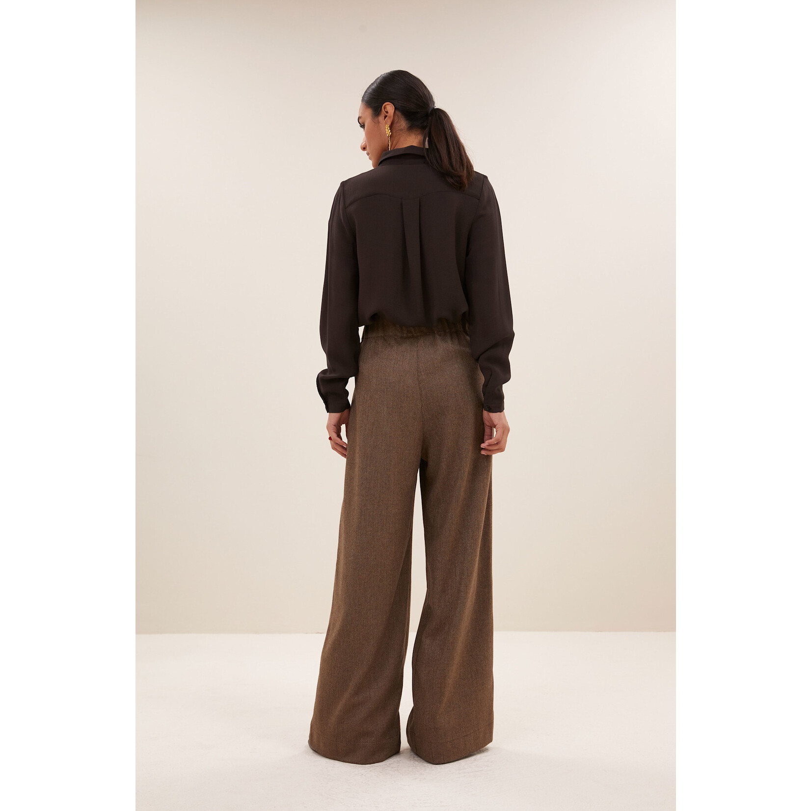 By-Bar Benji tweed pants Latte