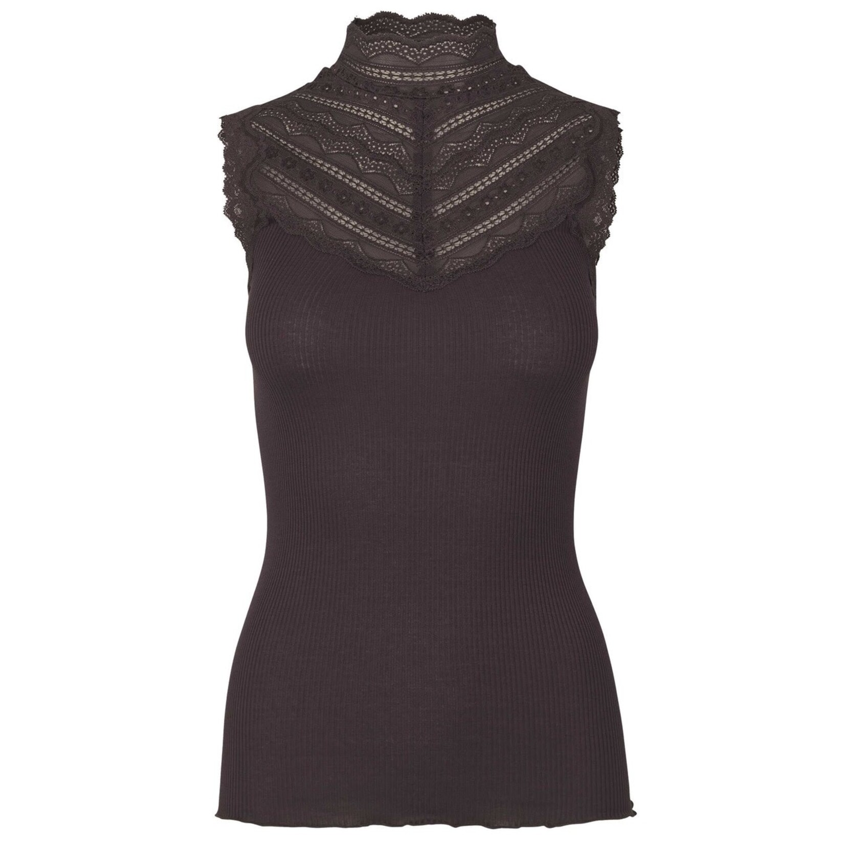 Rosemunde Benita silk turtleneck top lace Ganache