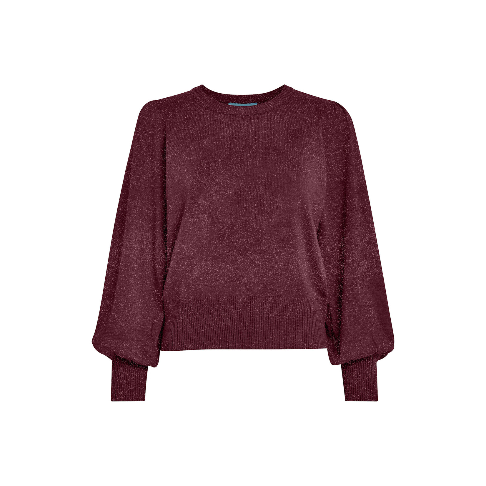 Minus Liva metallic longsleeve pullover Cordovan