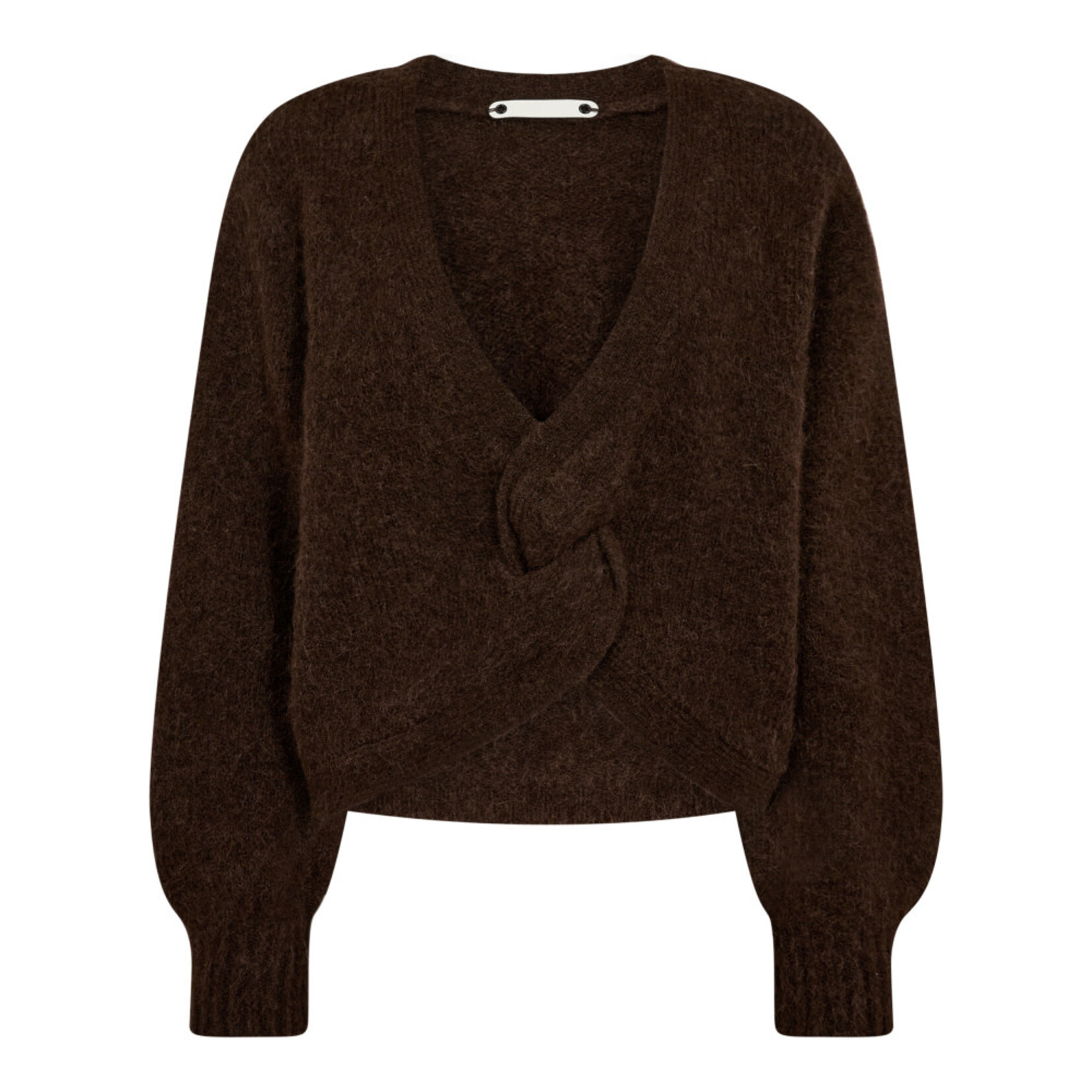 Co'couture Cozy twist back knit Mocca
