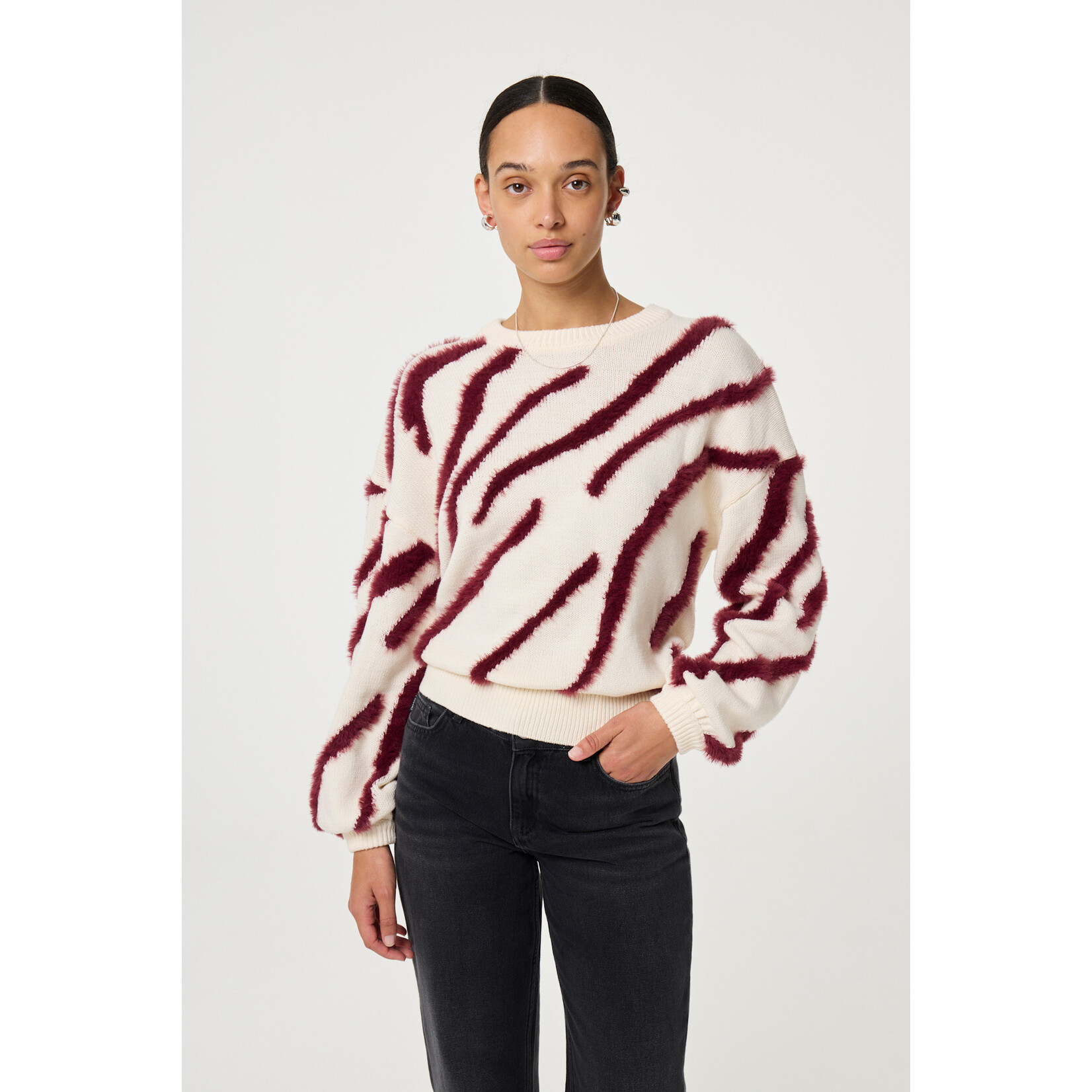Fabienne Chapot Zebra pullover Cosy white