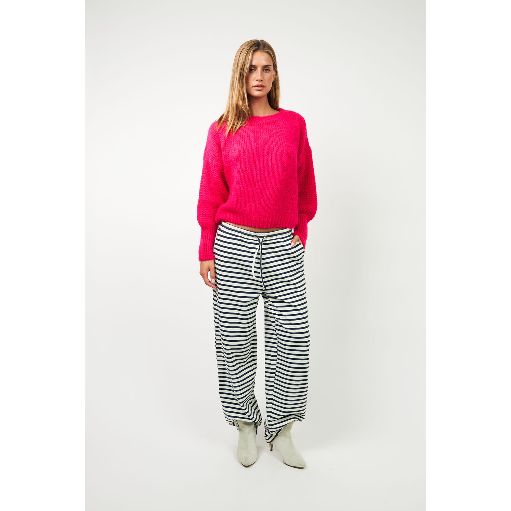 Lollys Laundry Isolde knit jumper Neon pink