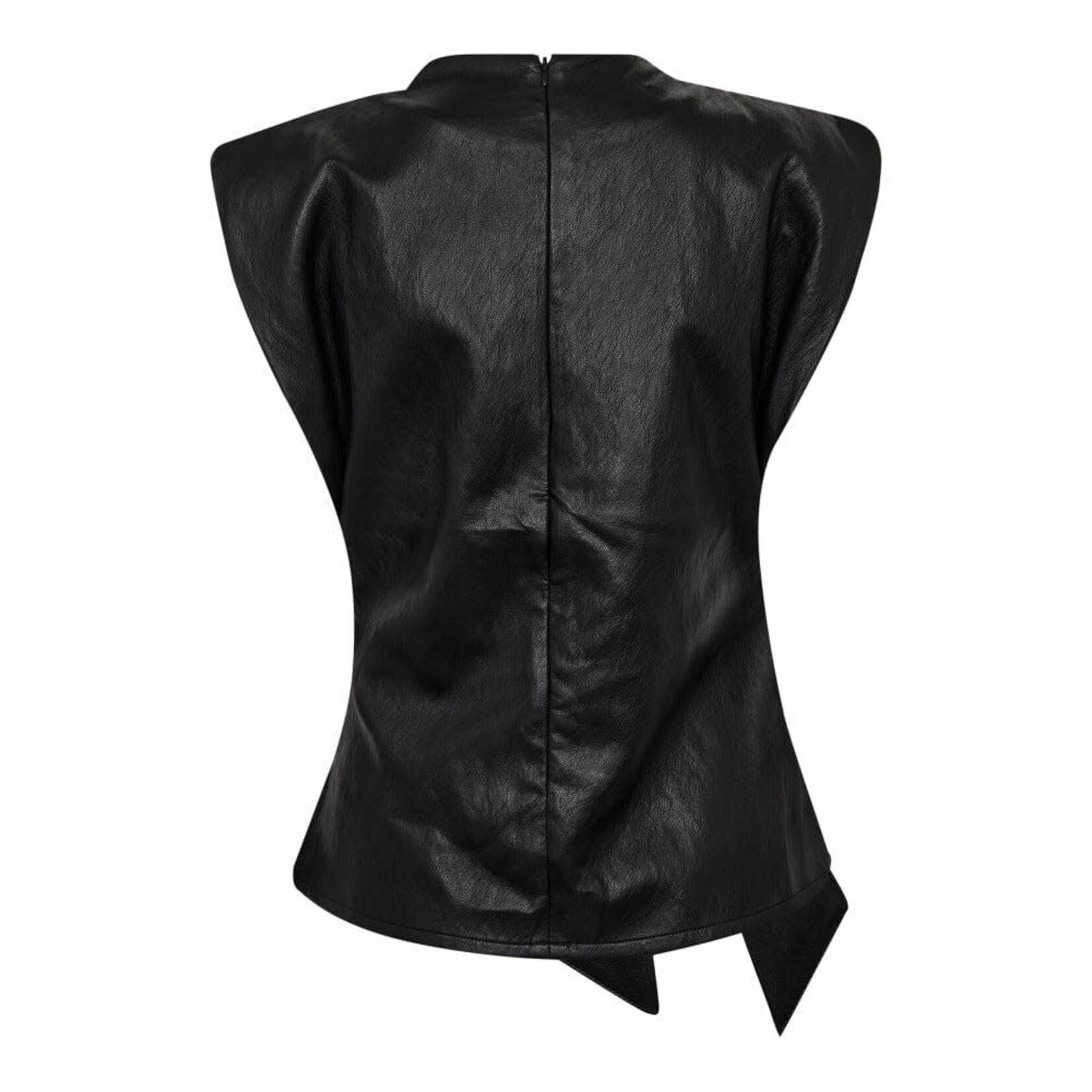 Co'couture Gitt pleat top Black