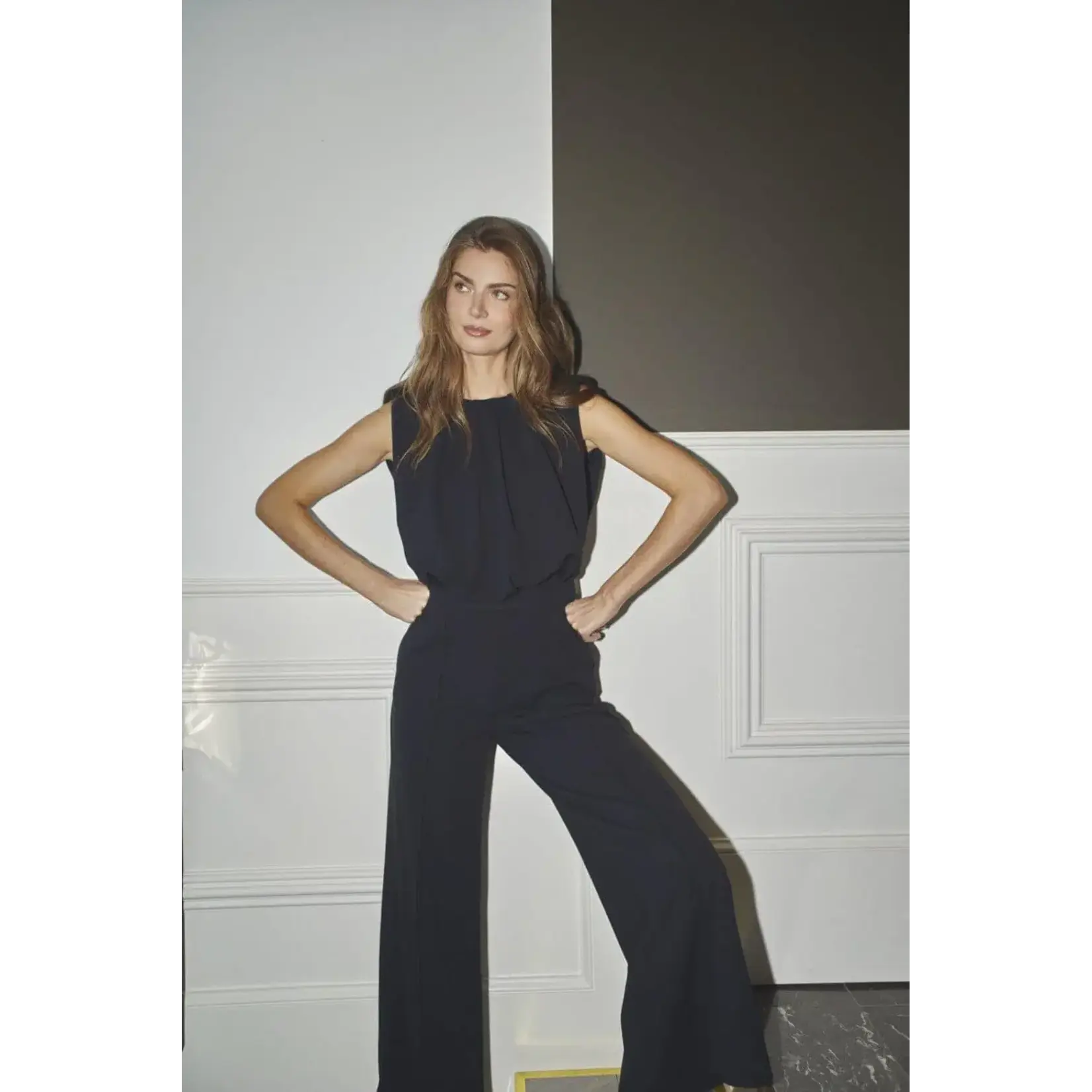Co'couture Falcon pleat suit Black