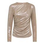 Co'couture Margot drape blouse Champagne
