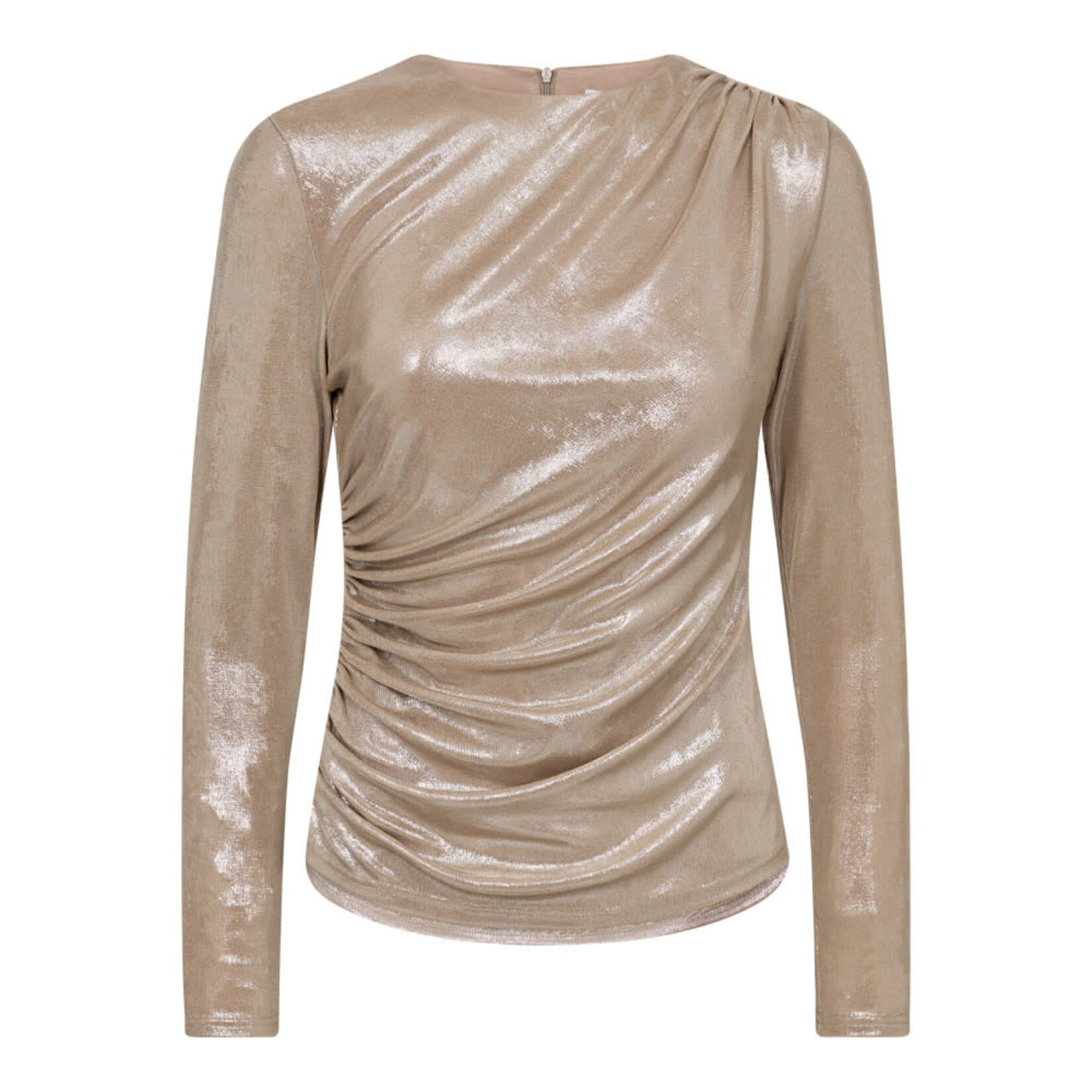 Co'couture Margot drape blouse Champagne