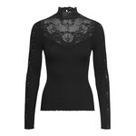 Rosemunde Beatha Silk lace t-shirt Black