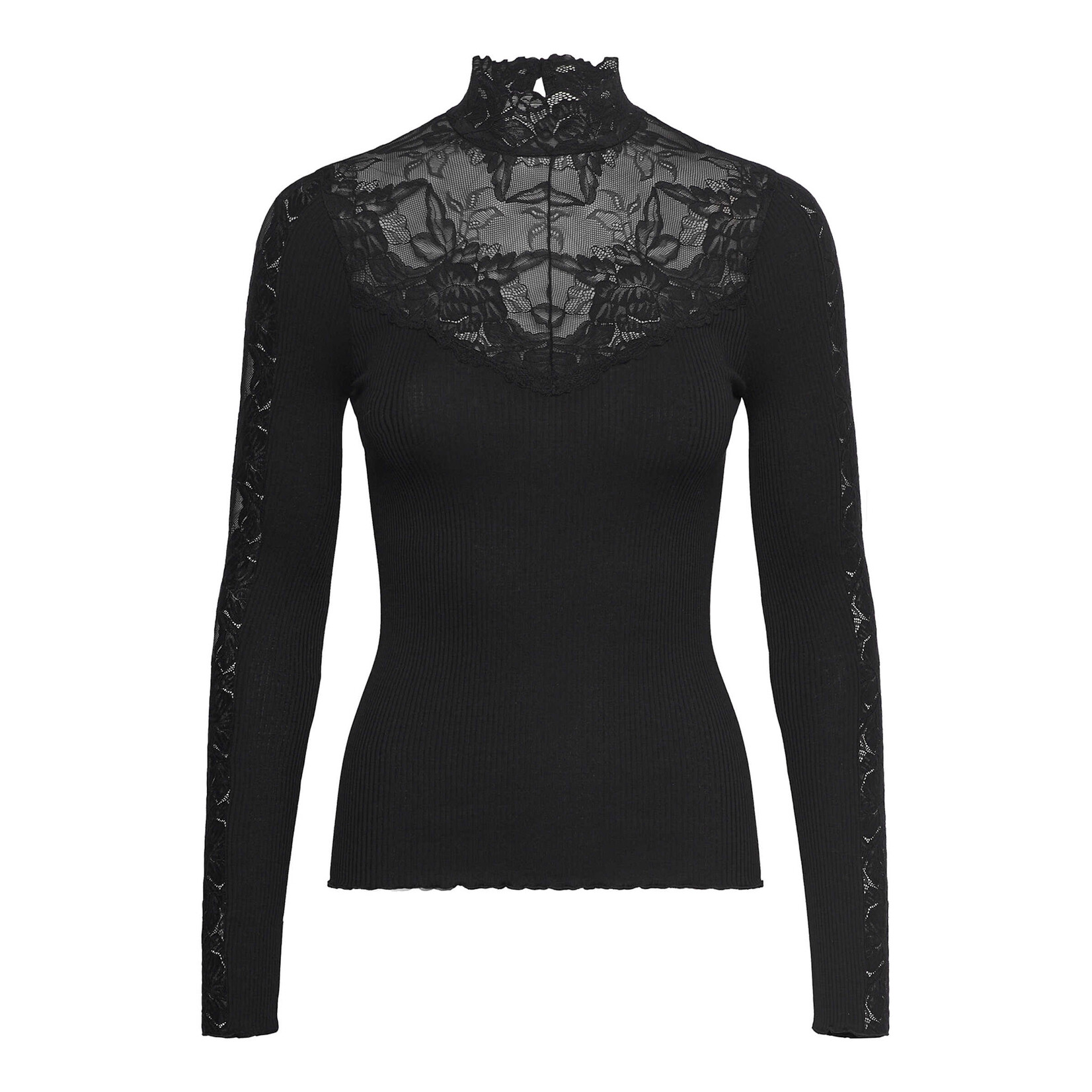Rosemunde Beatha Silk lace t-shirt Black
