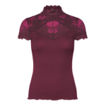 Rosemunde Beatha silk lace t-shirt Tawny port