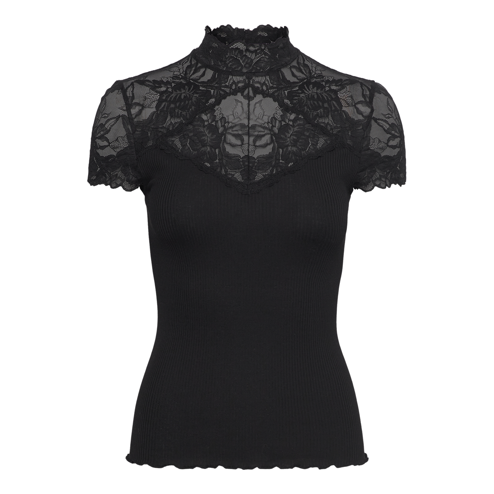 Rosemunde Beatha silk lace t-shirt Black