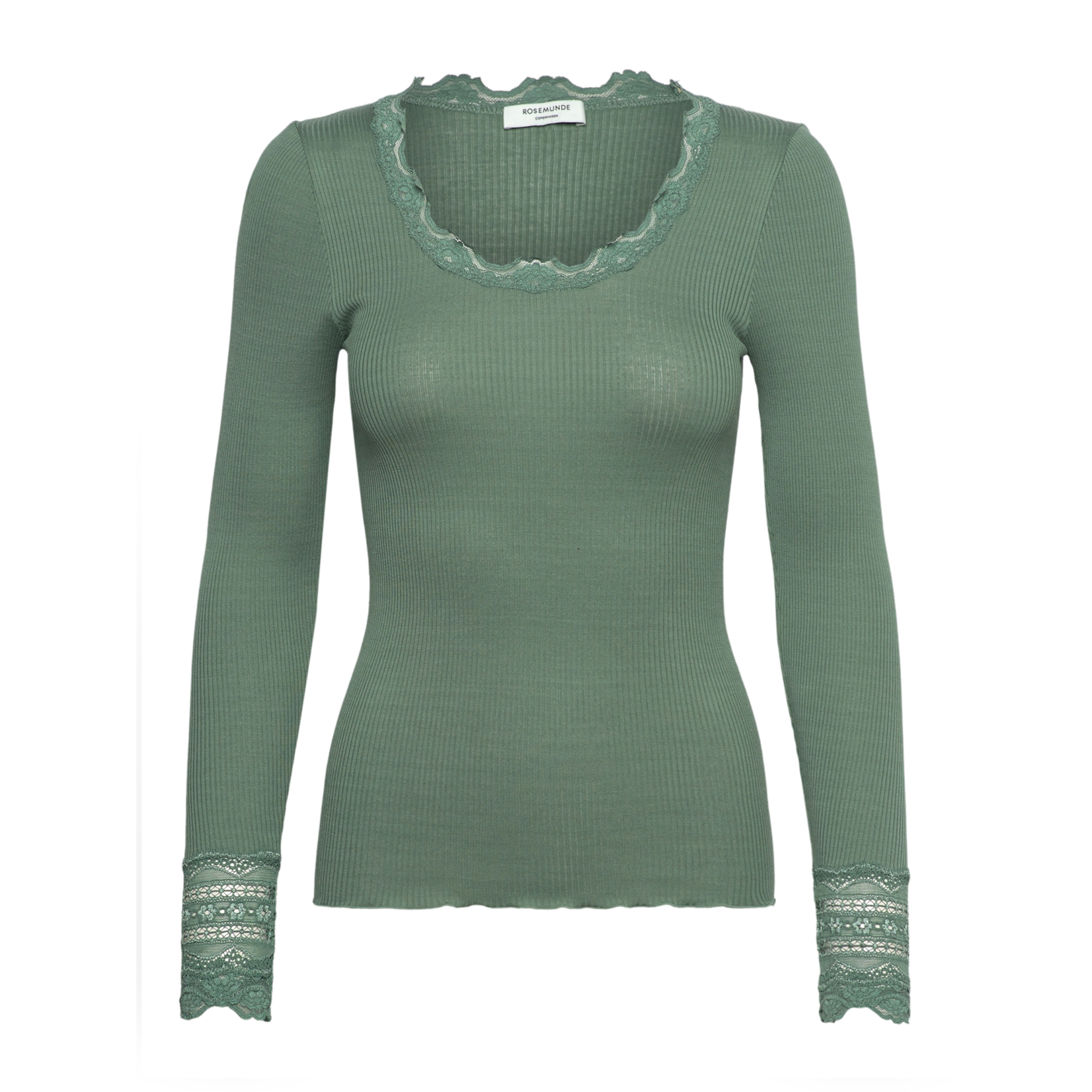 Rosemunde Benita silk lace t-shirt Laurel wreath