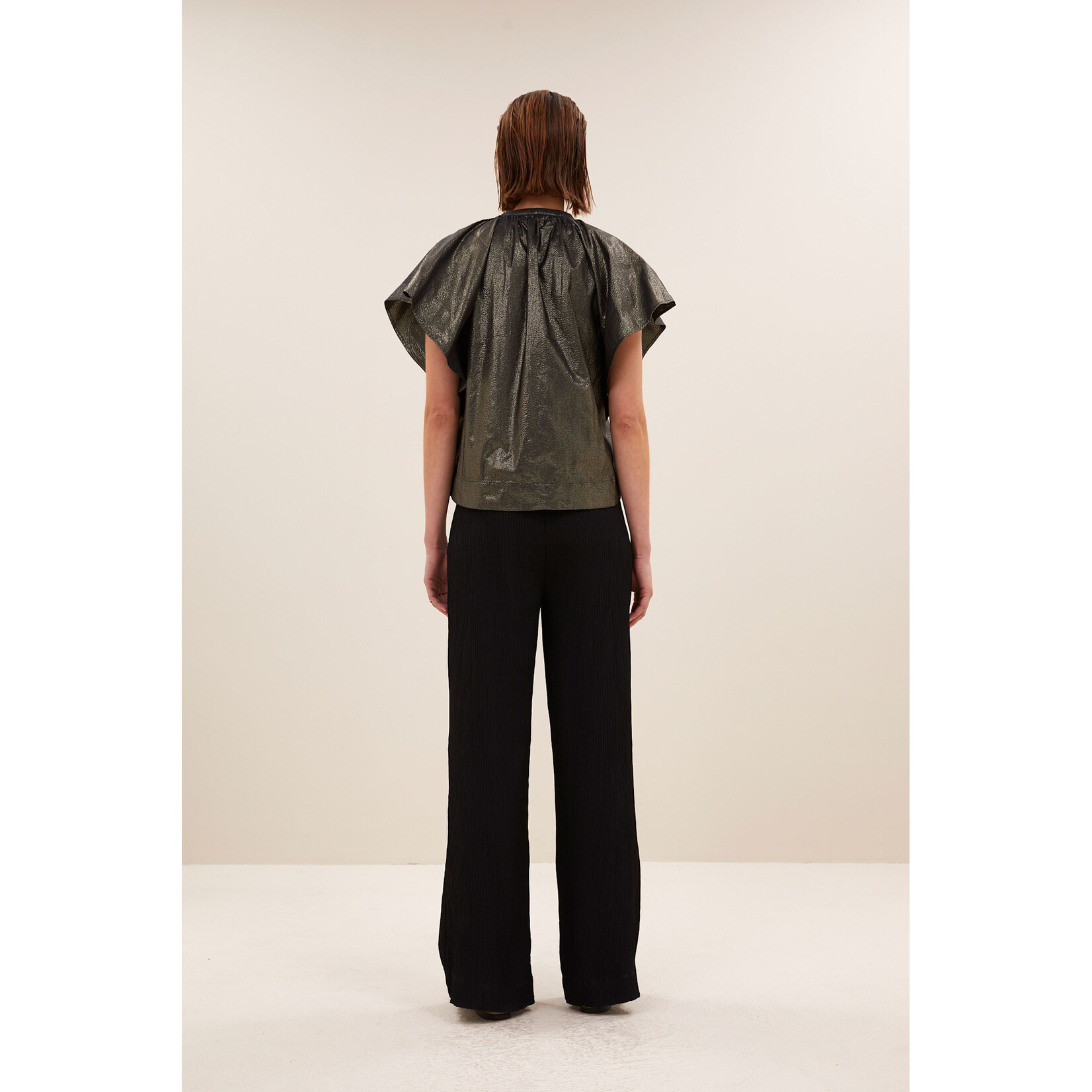 By-Bar Vina metallic blouse Gold
