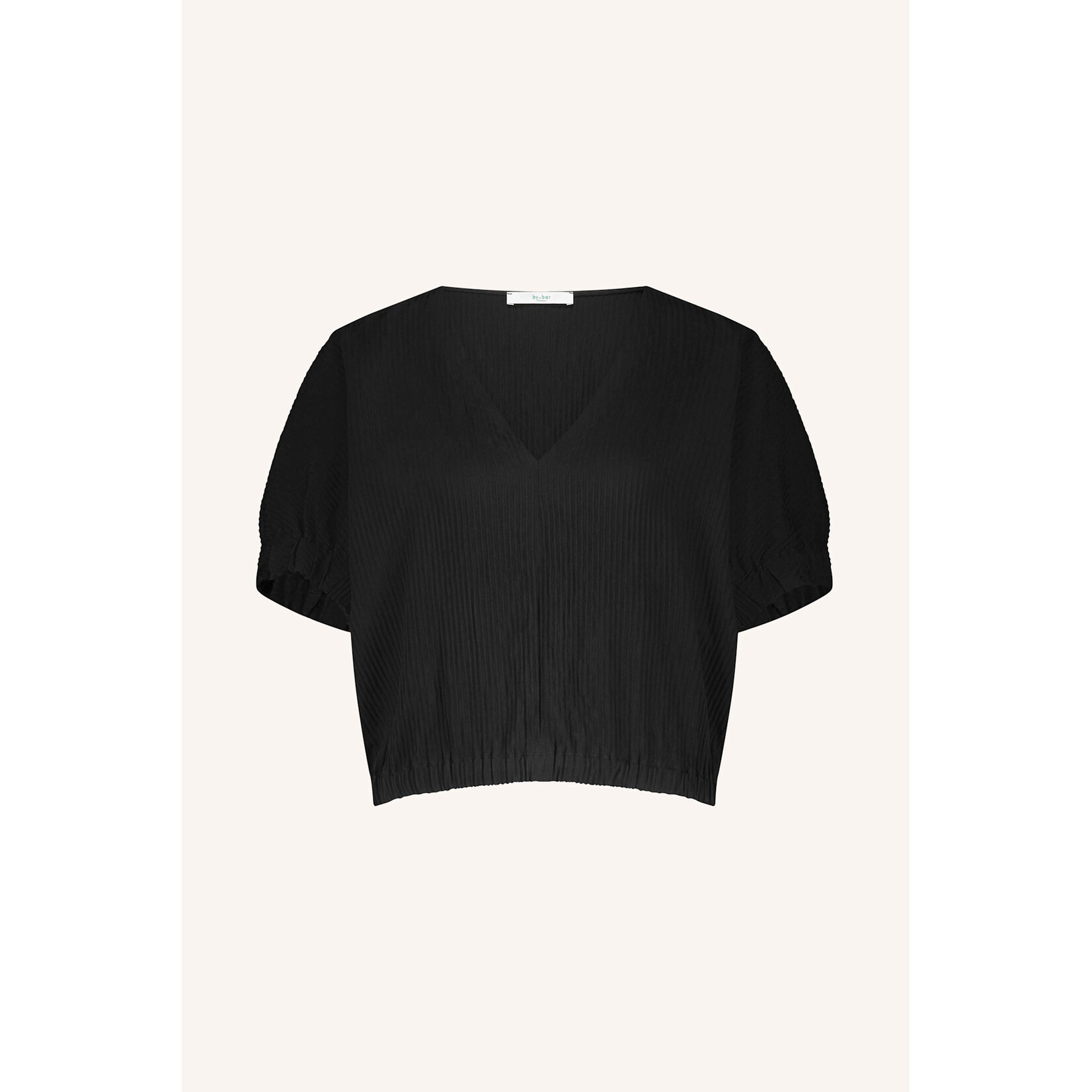 By-Bar Mabel structure stripe blouse Jet black
