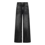 Co'couture Vicky stud wide jeans Black
