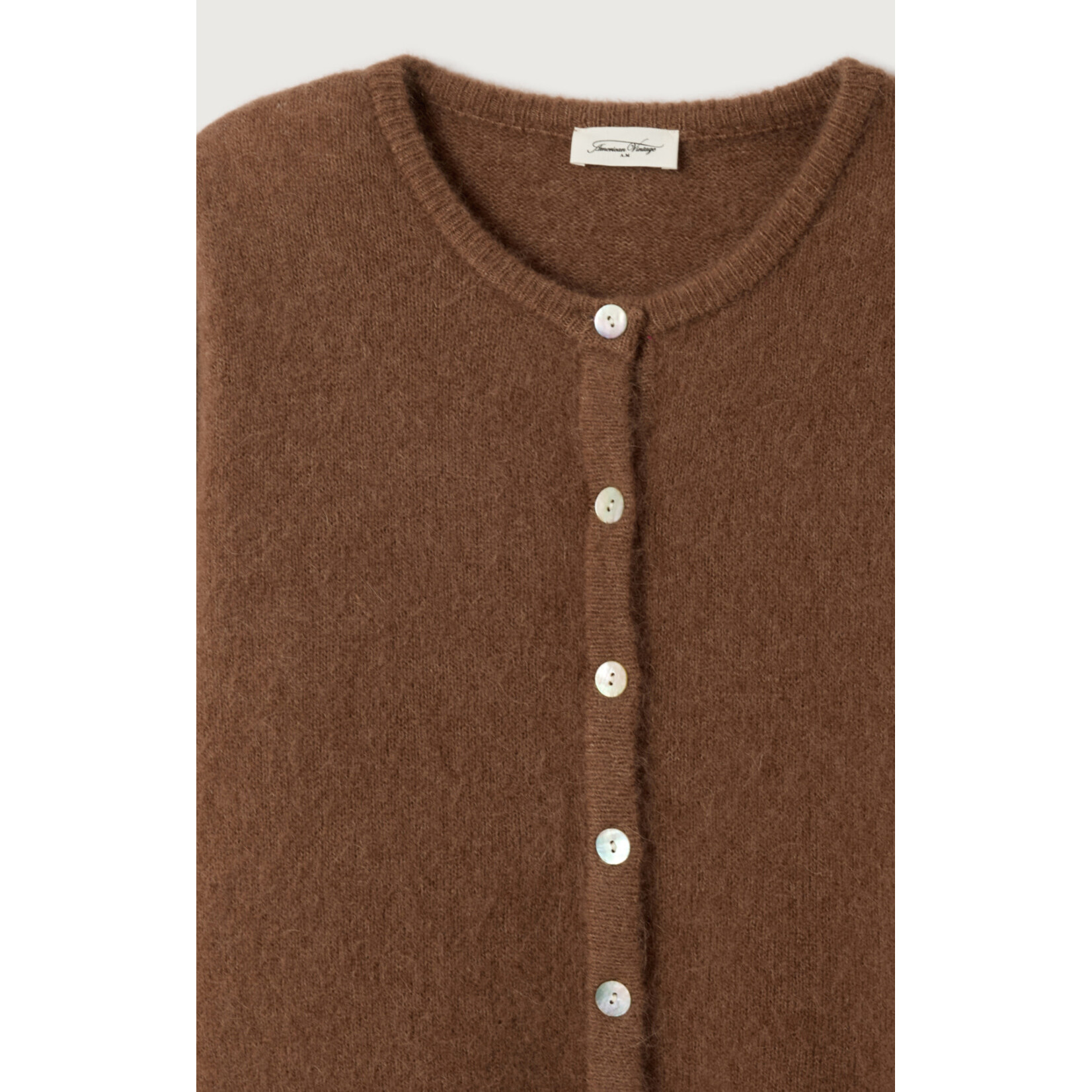 American Vintage Vitow cardigan Chocolate chine