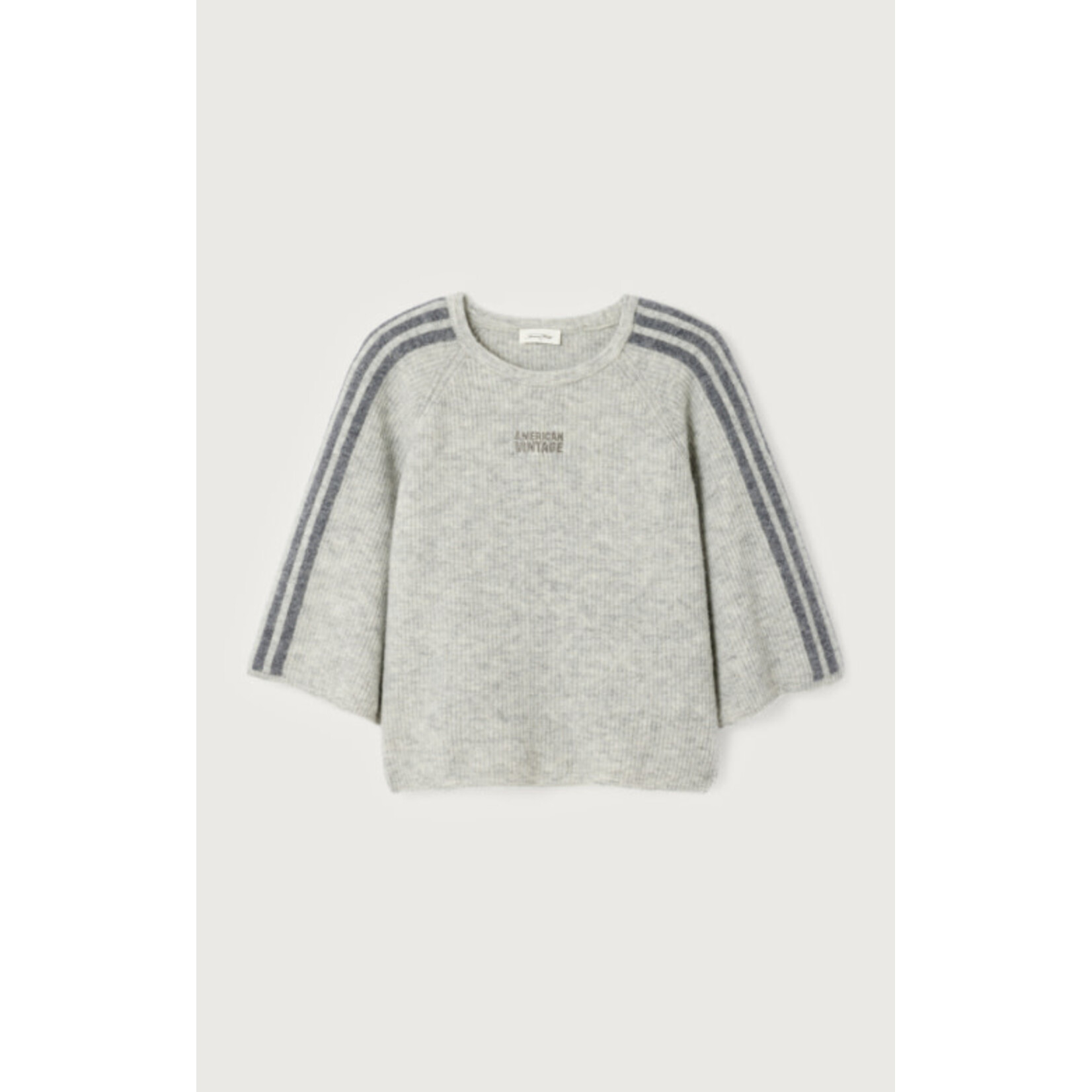 American Vintage Vitow pull Gris claire chine