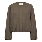 Co'couture Luna balloon zip jacket Walnut