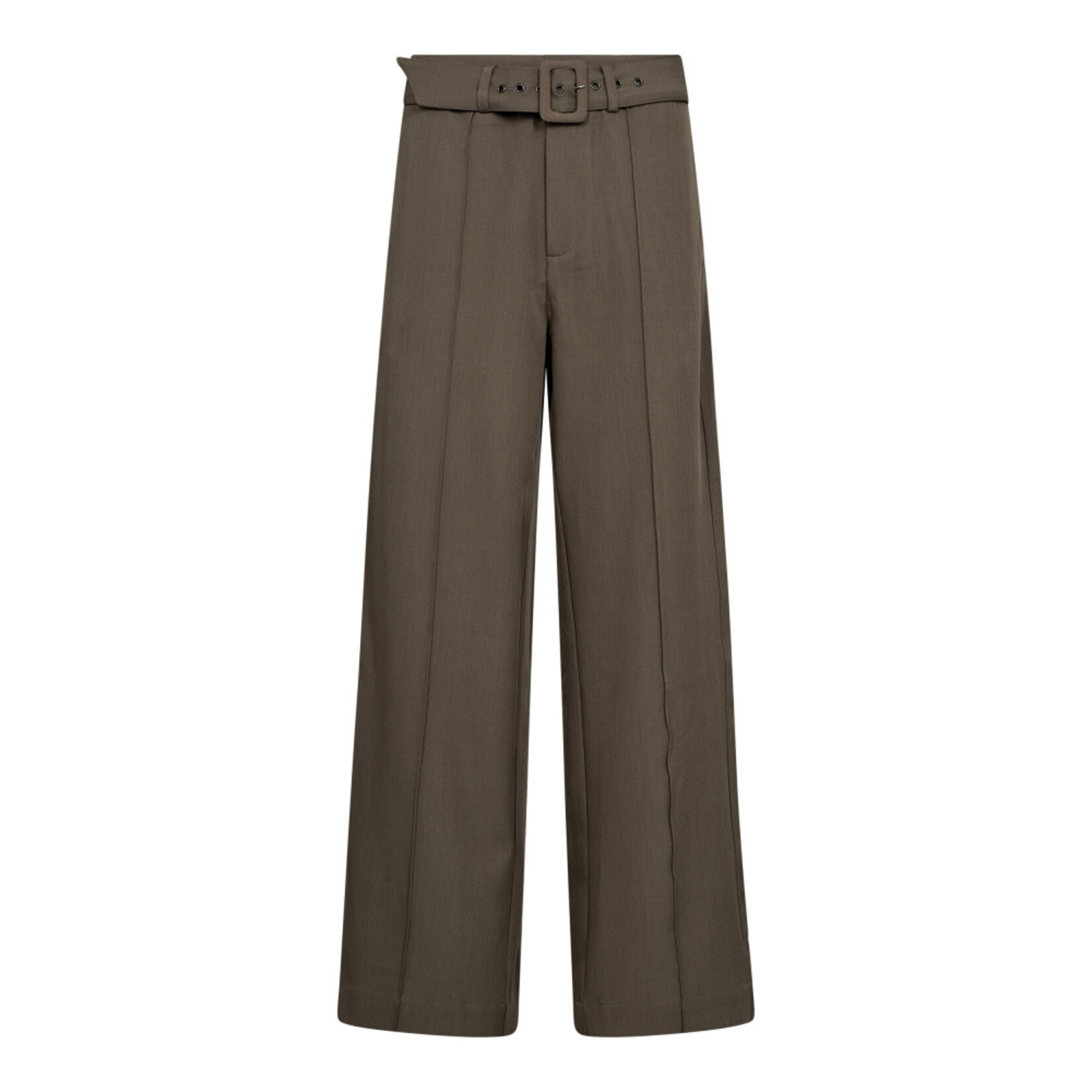 Co'couture Luna belt crease pant Walnut
