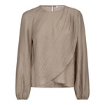 Co'couture Conny drape blouse Mink