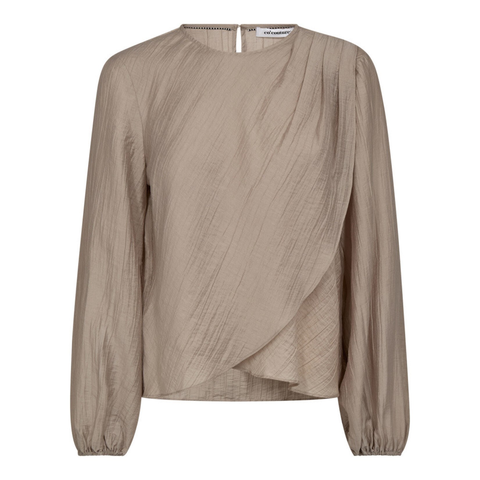 Co'couture Conny drape blouse Mink