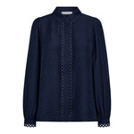 Co'couture Tassy lace shirt Navy
