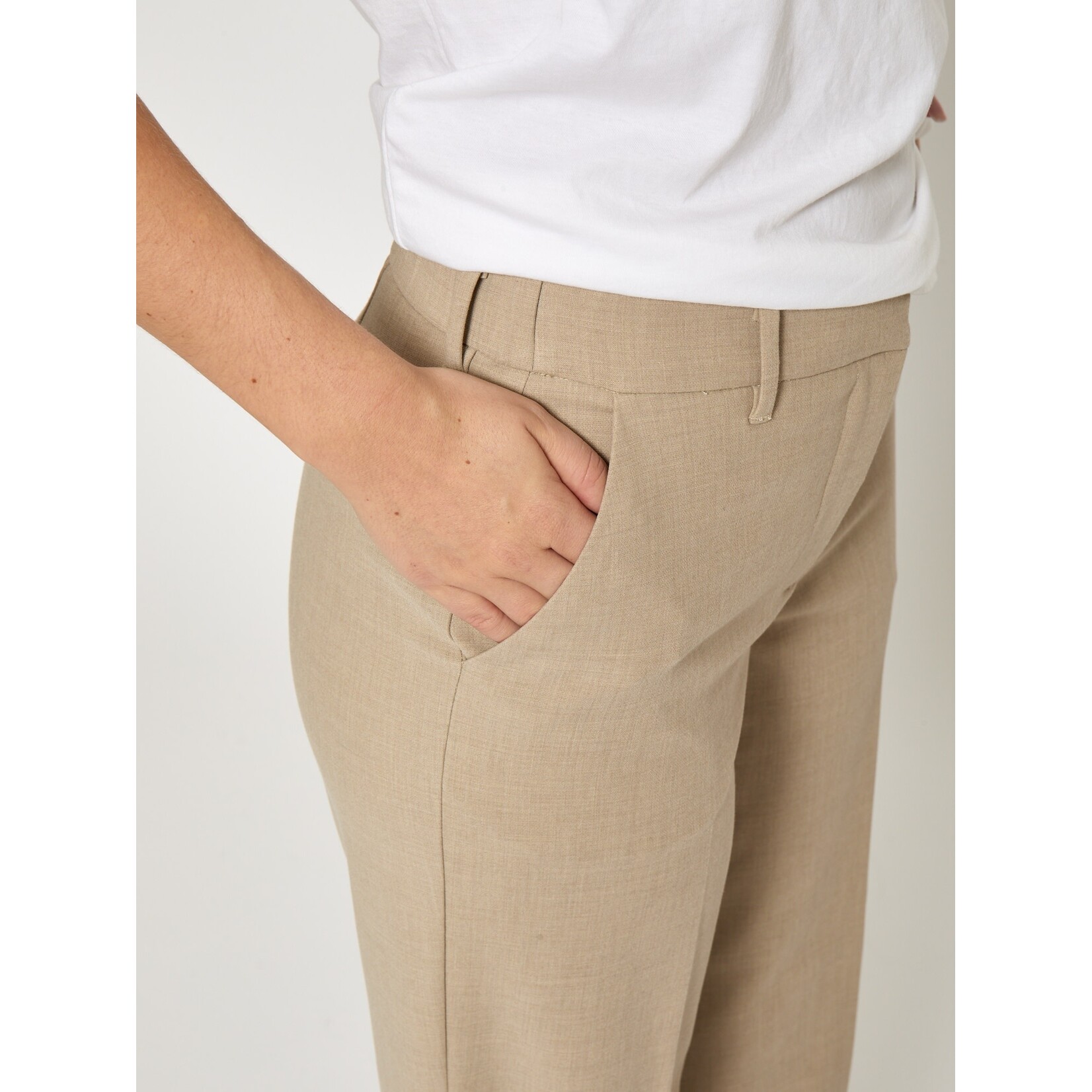 Minus Welma mid waist pant Sand gray