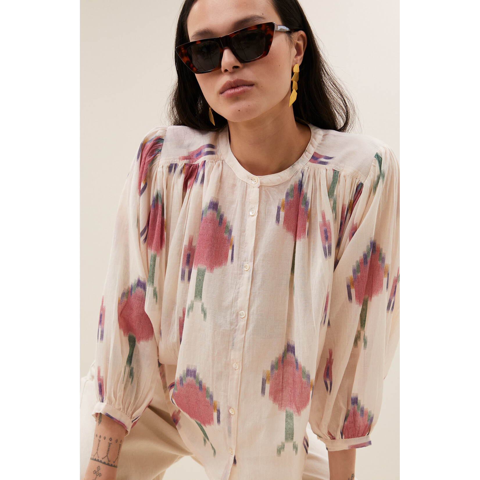 By-Bar Becky ikat blouse Spring ikat