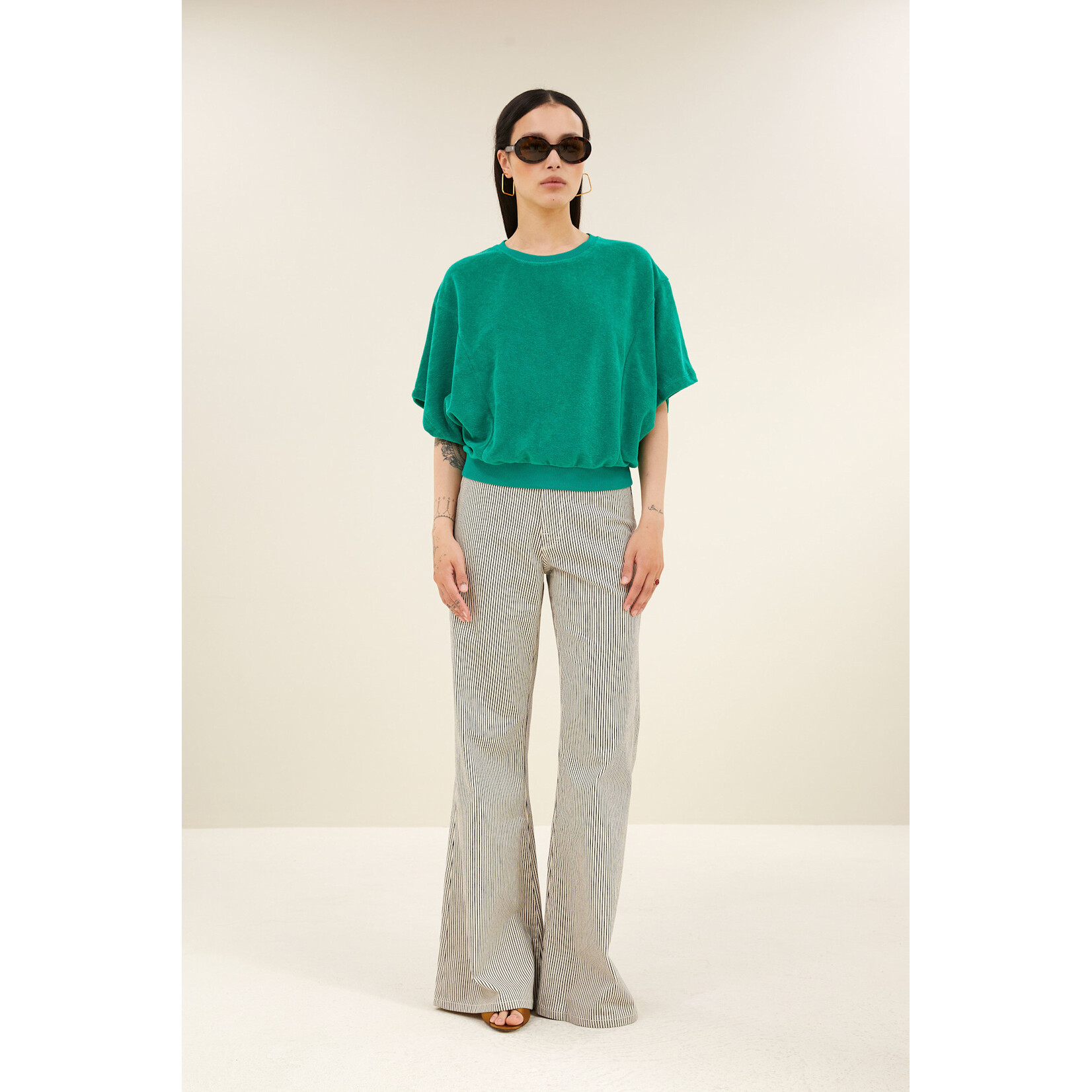 By-Bar Nuki slub top Green lake