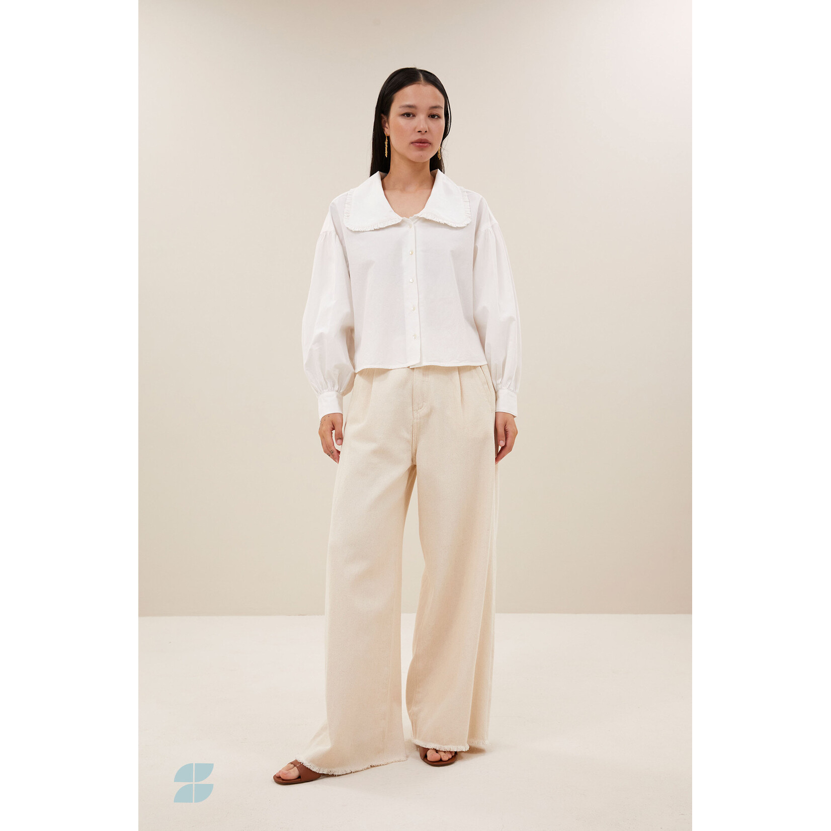 By-Bar Lux grain jeans Raw white