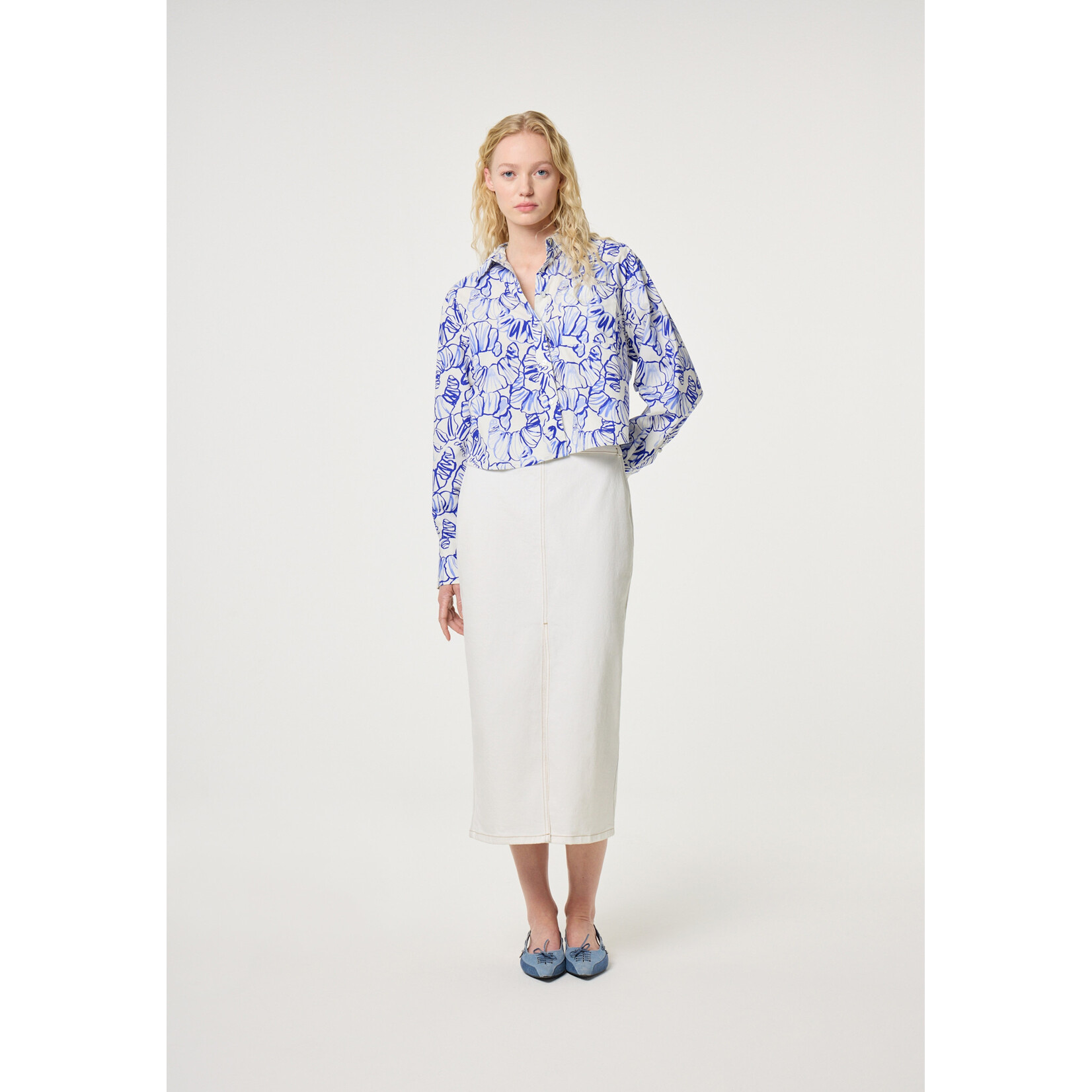 Fabienne Chapot Haidy blouse Cosy white/cobalt
