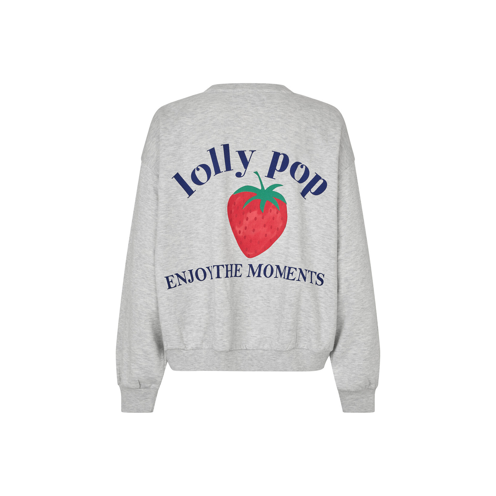 Lollys Laundry Sydney strawberry sweatshirt Grey melee