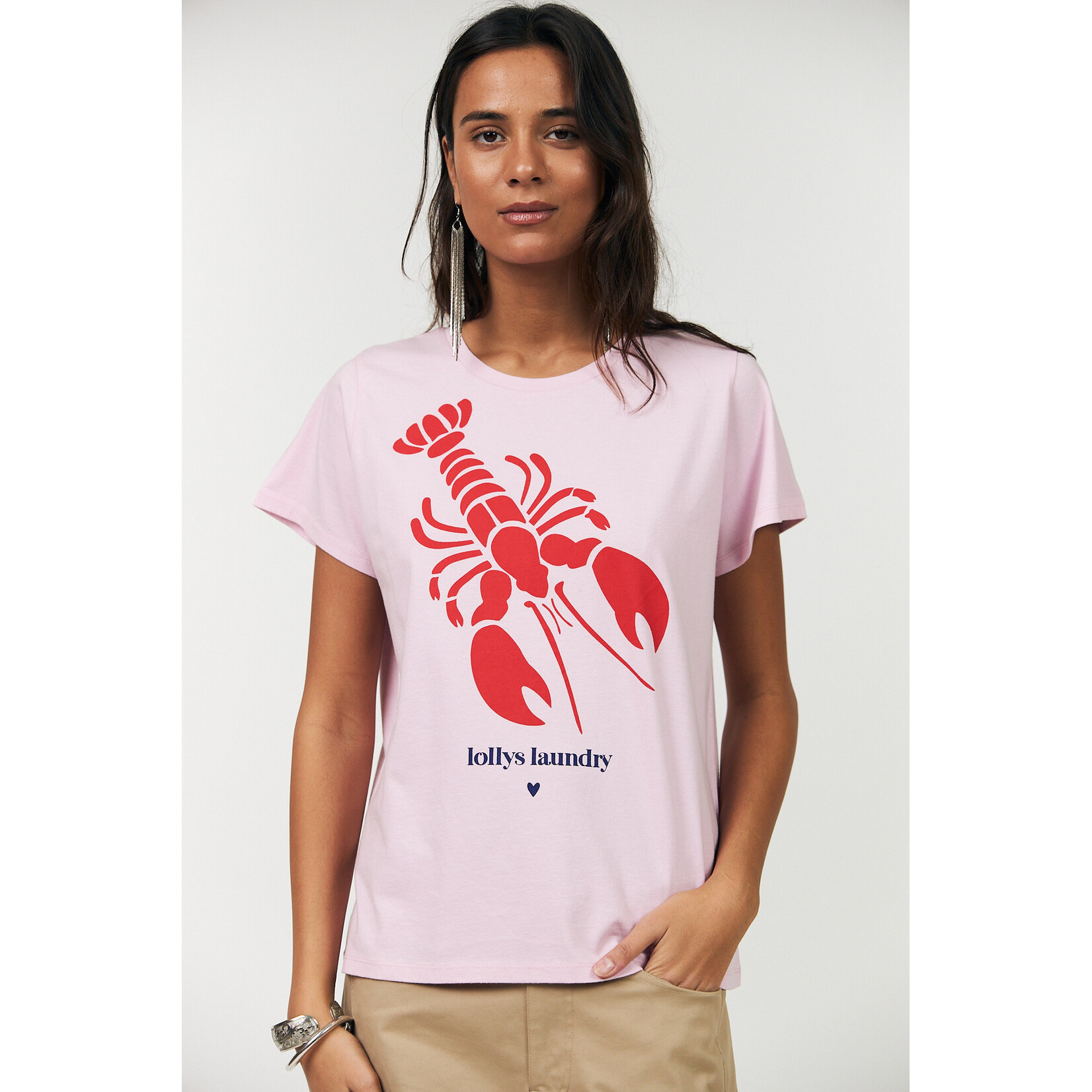 Lollys Laundry Roma lobster tee Red