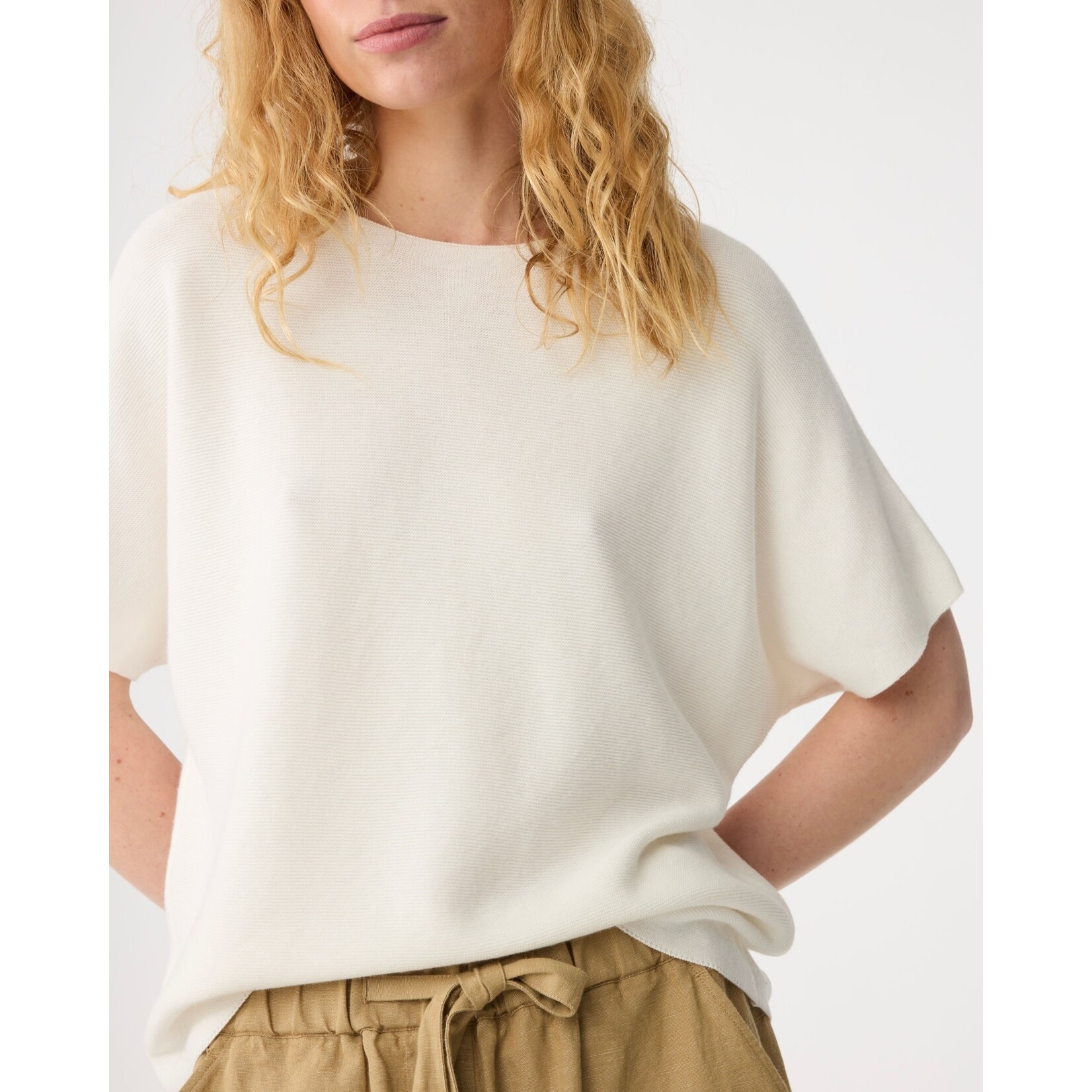 Knit-ted Eva top Off white