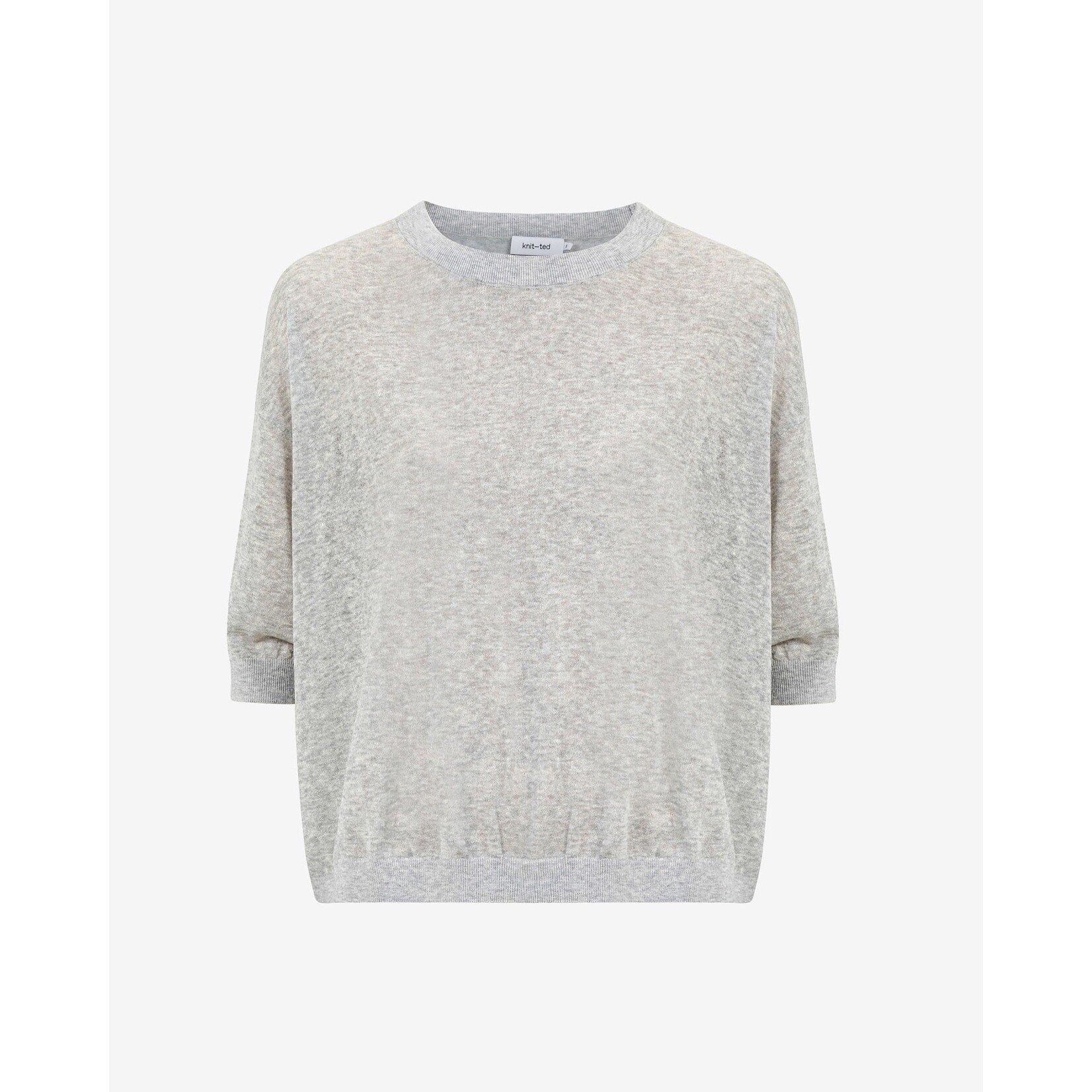 Knit-ted Fanes t-shirt Grey melange