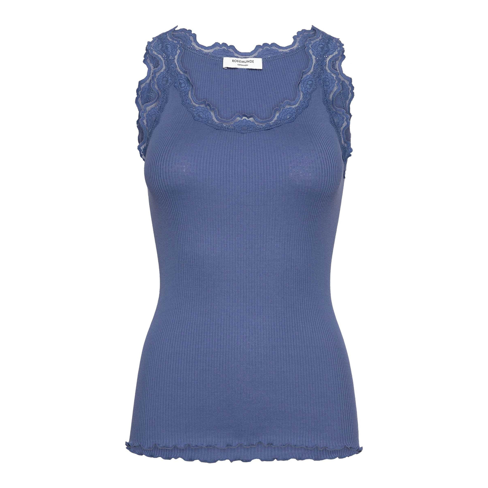 Rosemunde Babette silk top Dutch blue