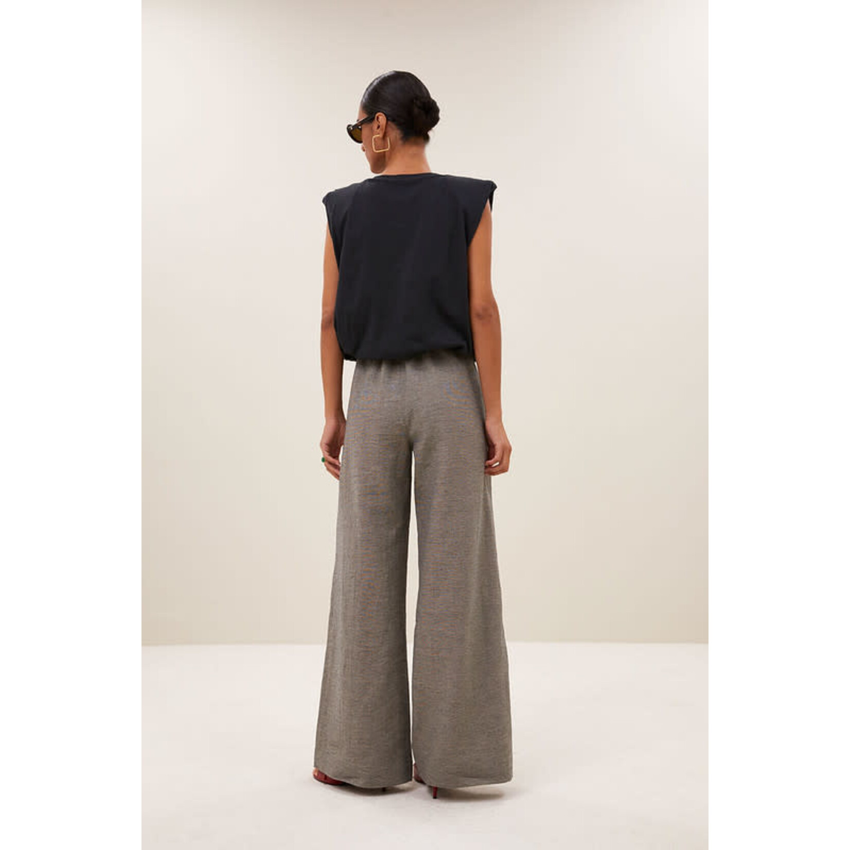By-Bar Benji melange pants Charcoal melee