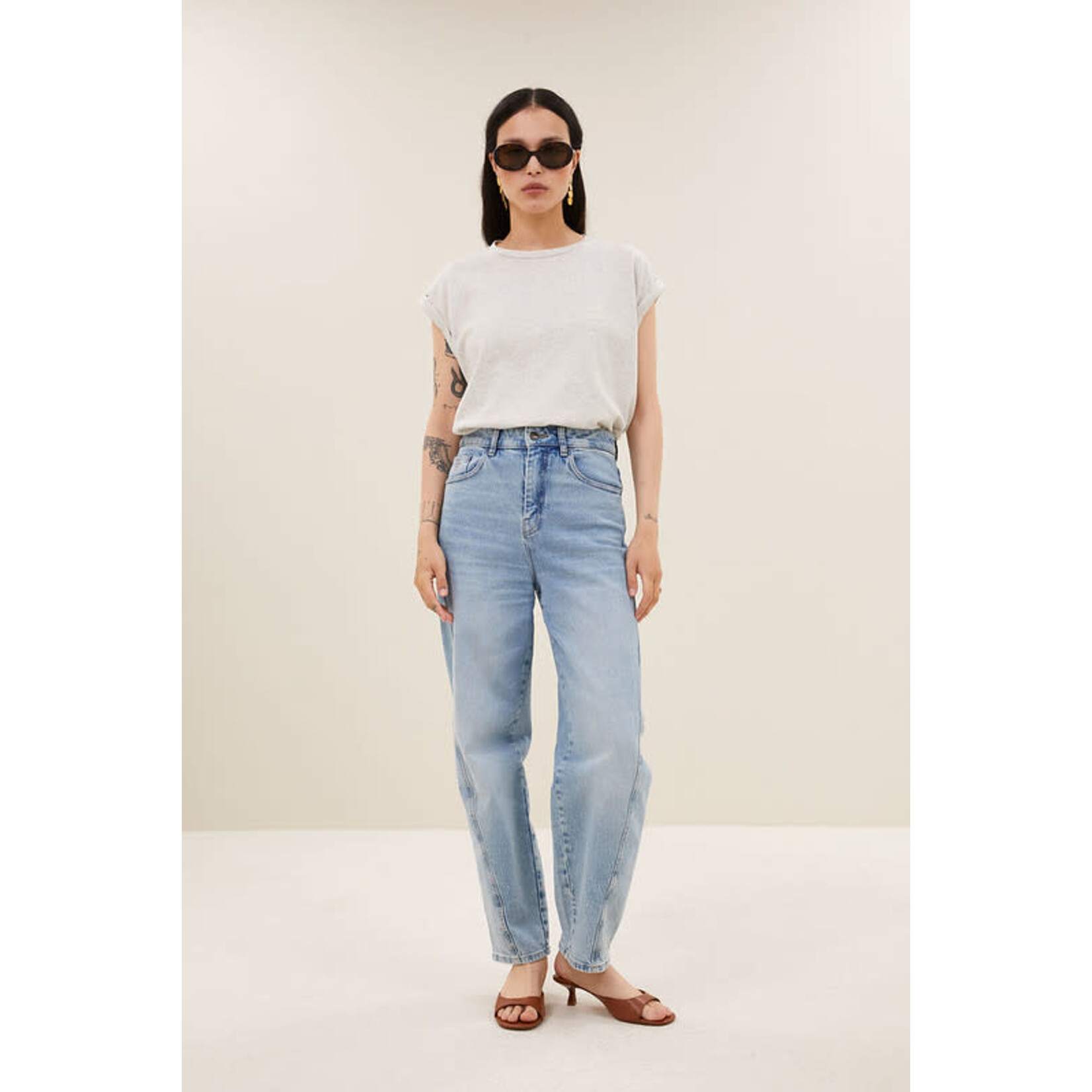 By-Bar Tobi flame logo top Light grey melee