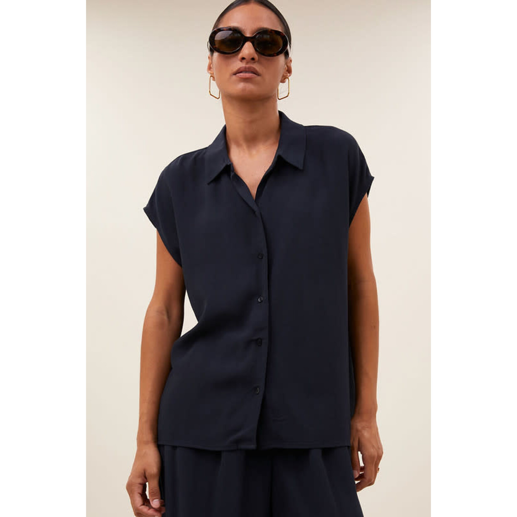 By-Bar Kiek viscose top Graphite