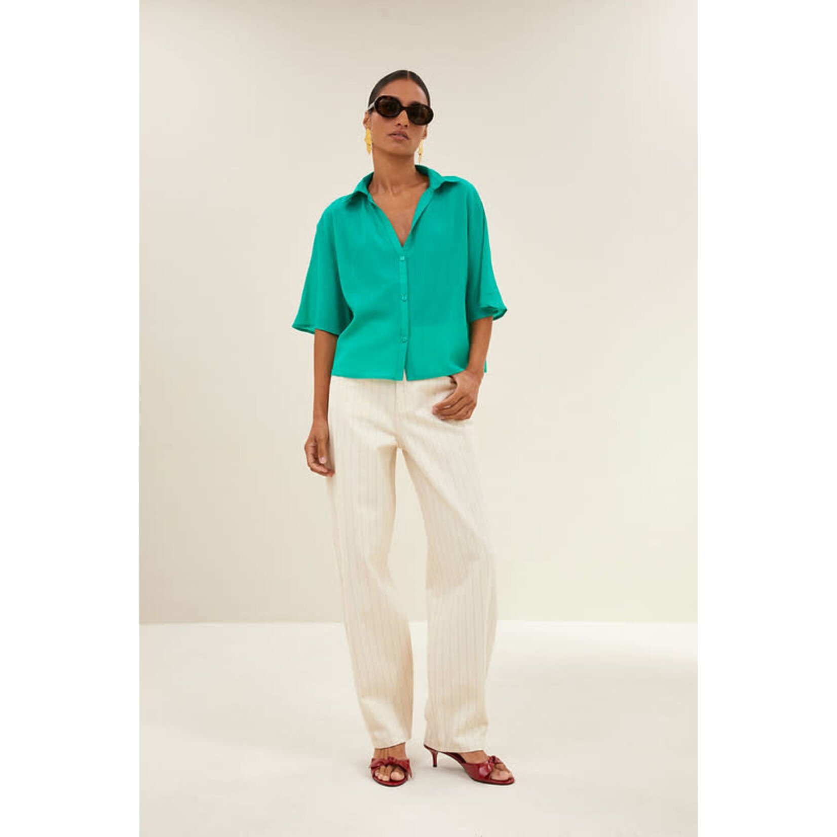 By-Bar Kick blouse Lucky green