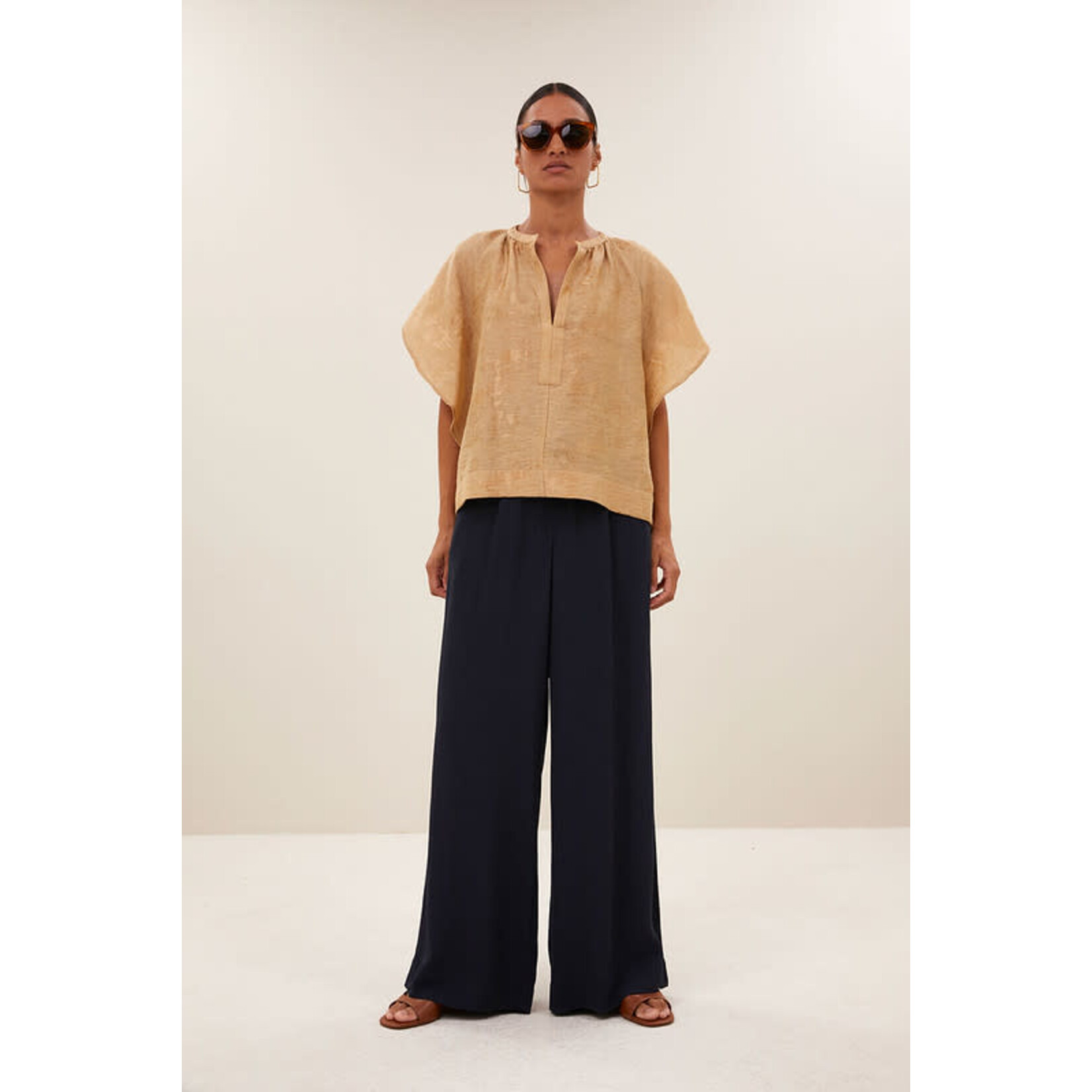 By-Bar Vina jacquard blouse Desert