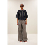 By-Bar Emmi embroidery blouse Charcoal