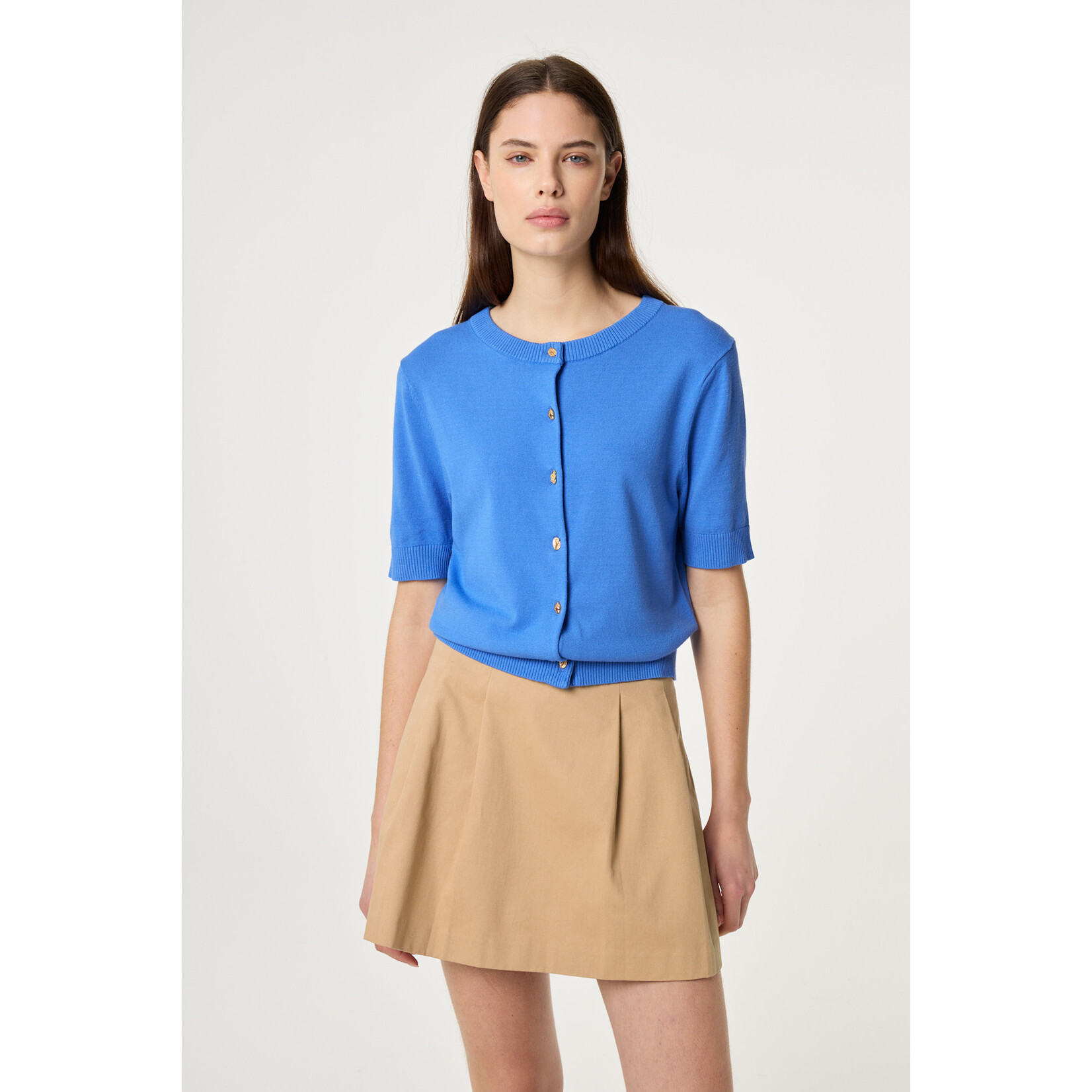Fabienne Chapot Molly short sleeves cardigan Marina blue
