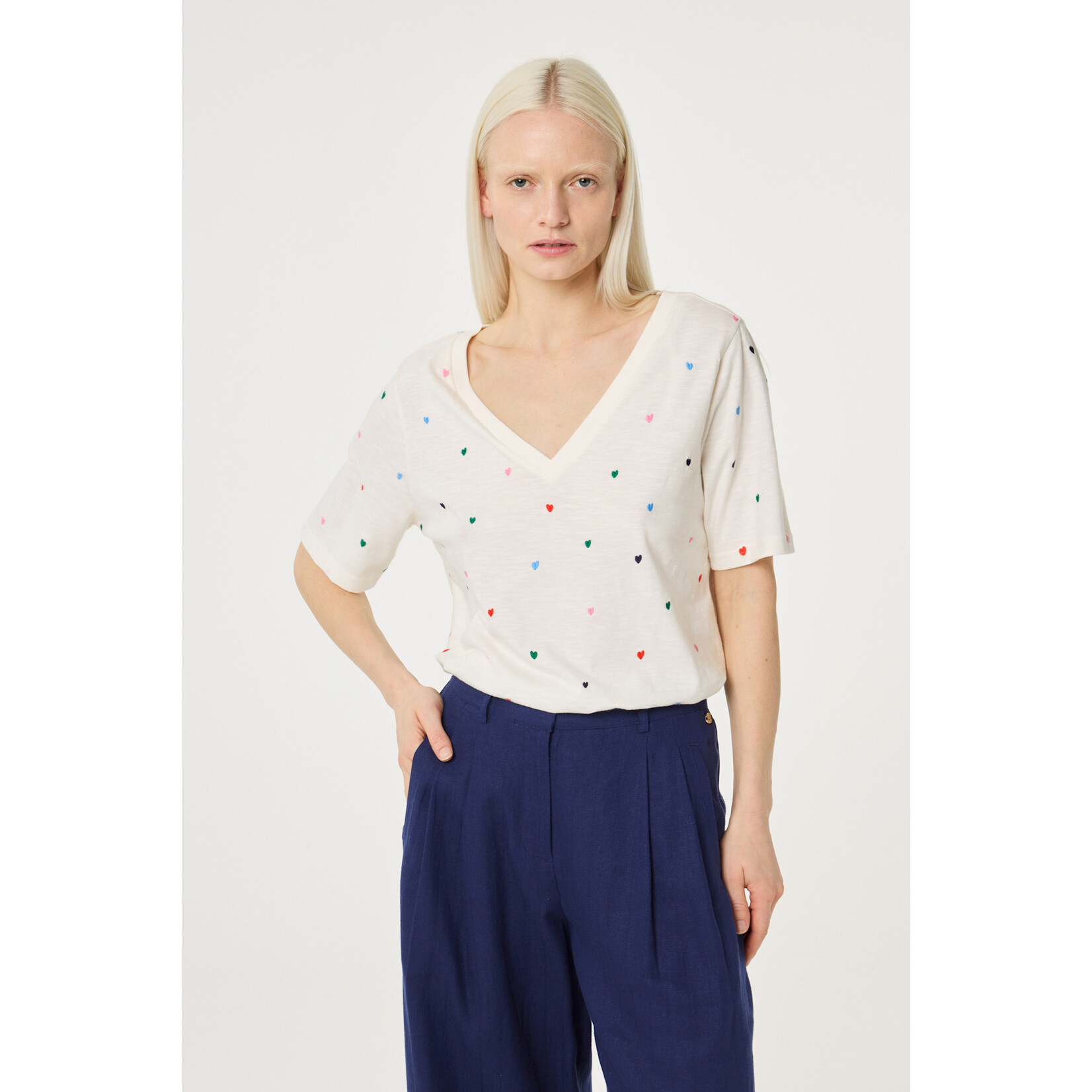 Fabienne Chapot Phil v-neck t-shirt Cosy white