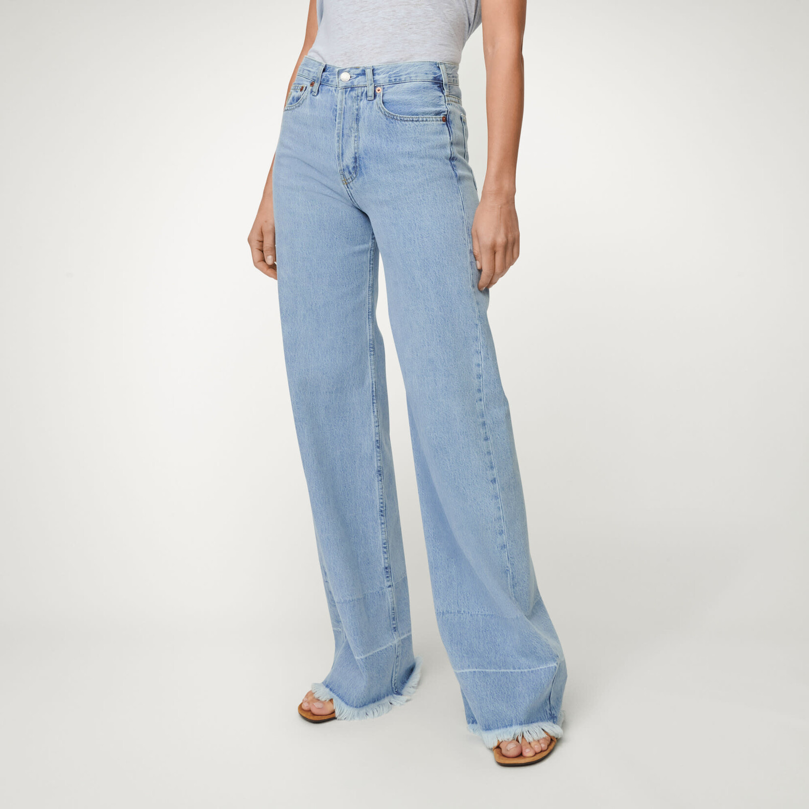 Lois Lindsay palazzo Bleached frayed