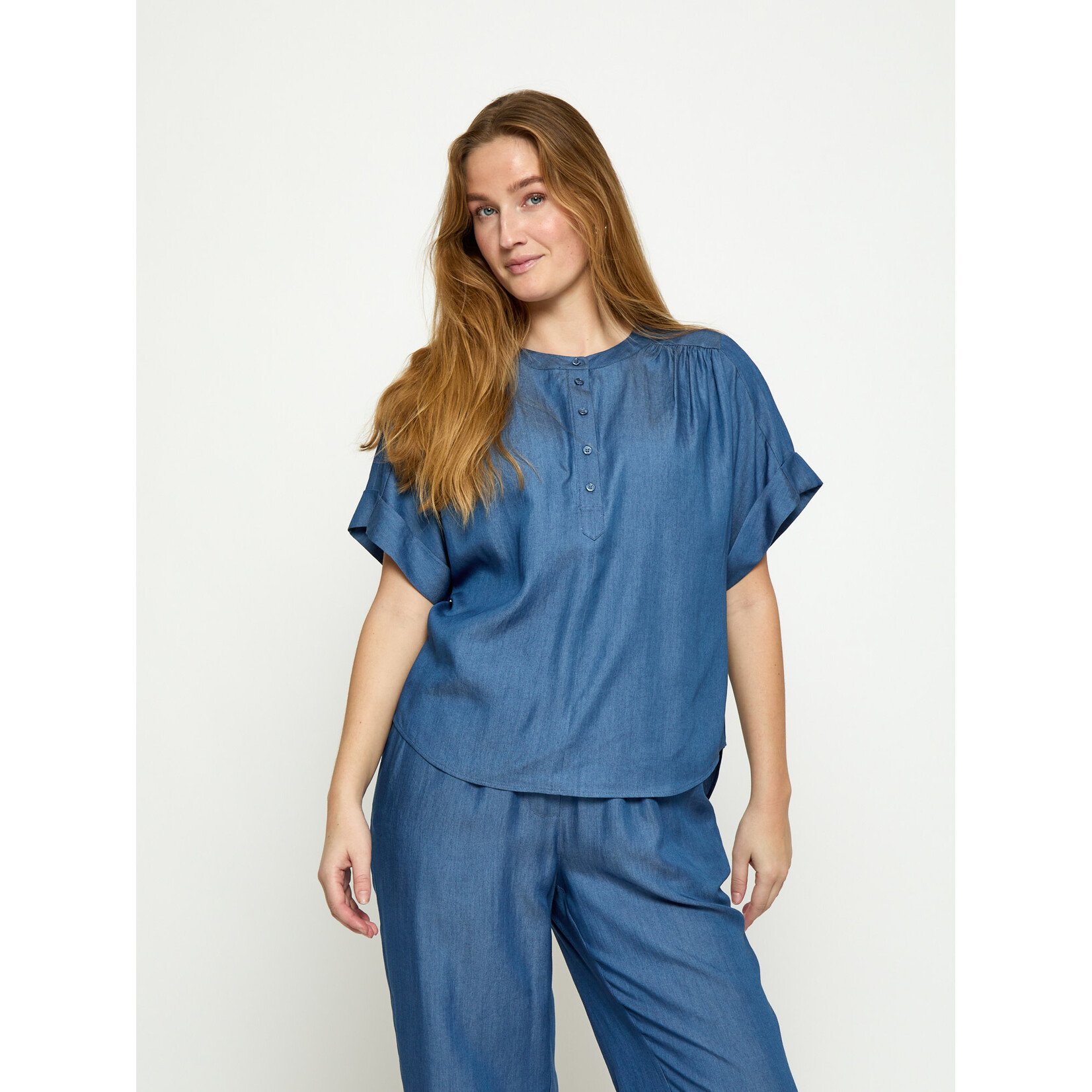 Minus Mirja blouse Mid blue